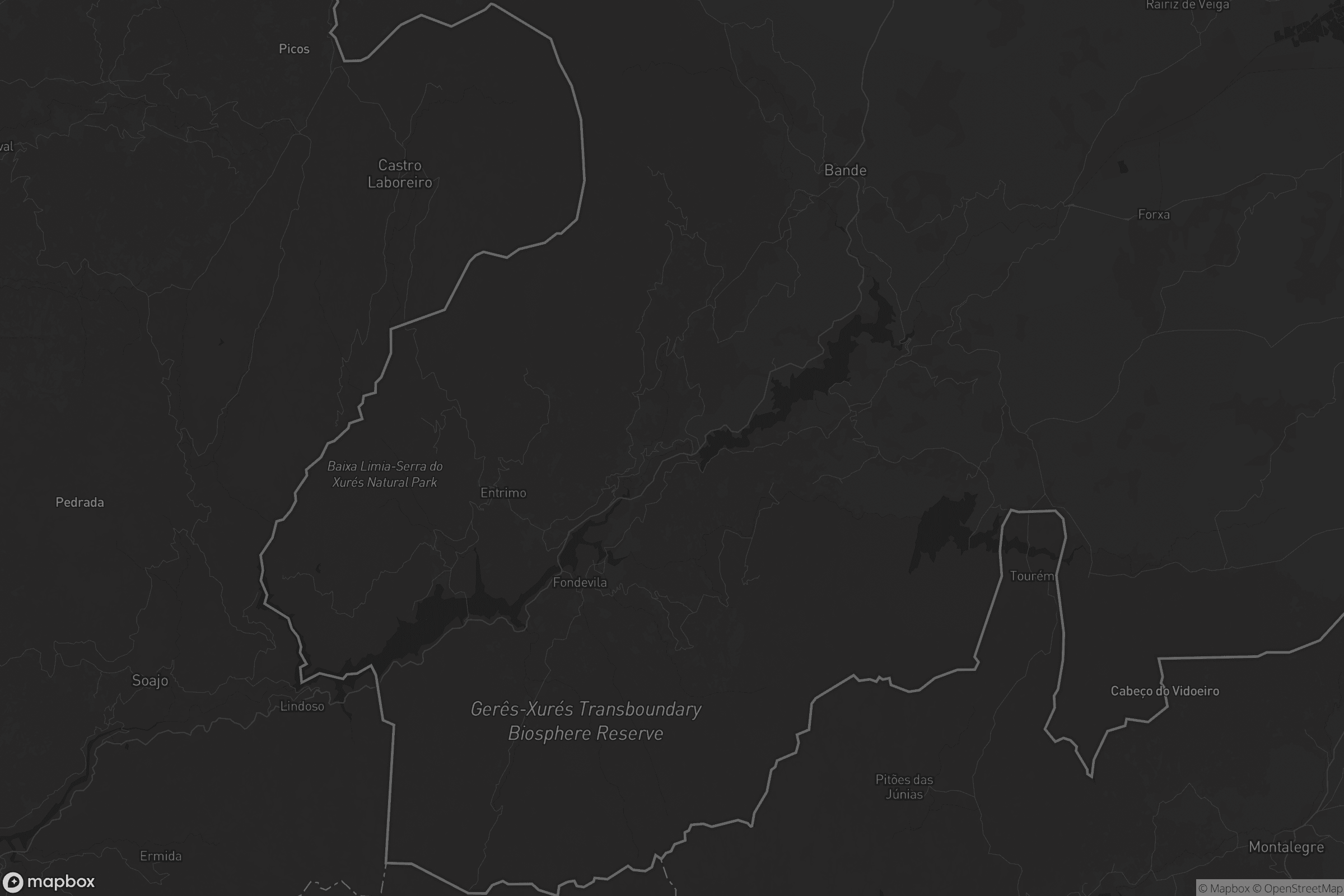 Mapa de A Baixa Limia