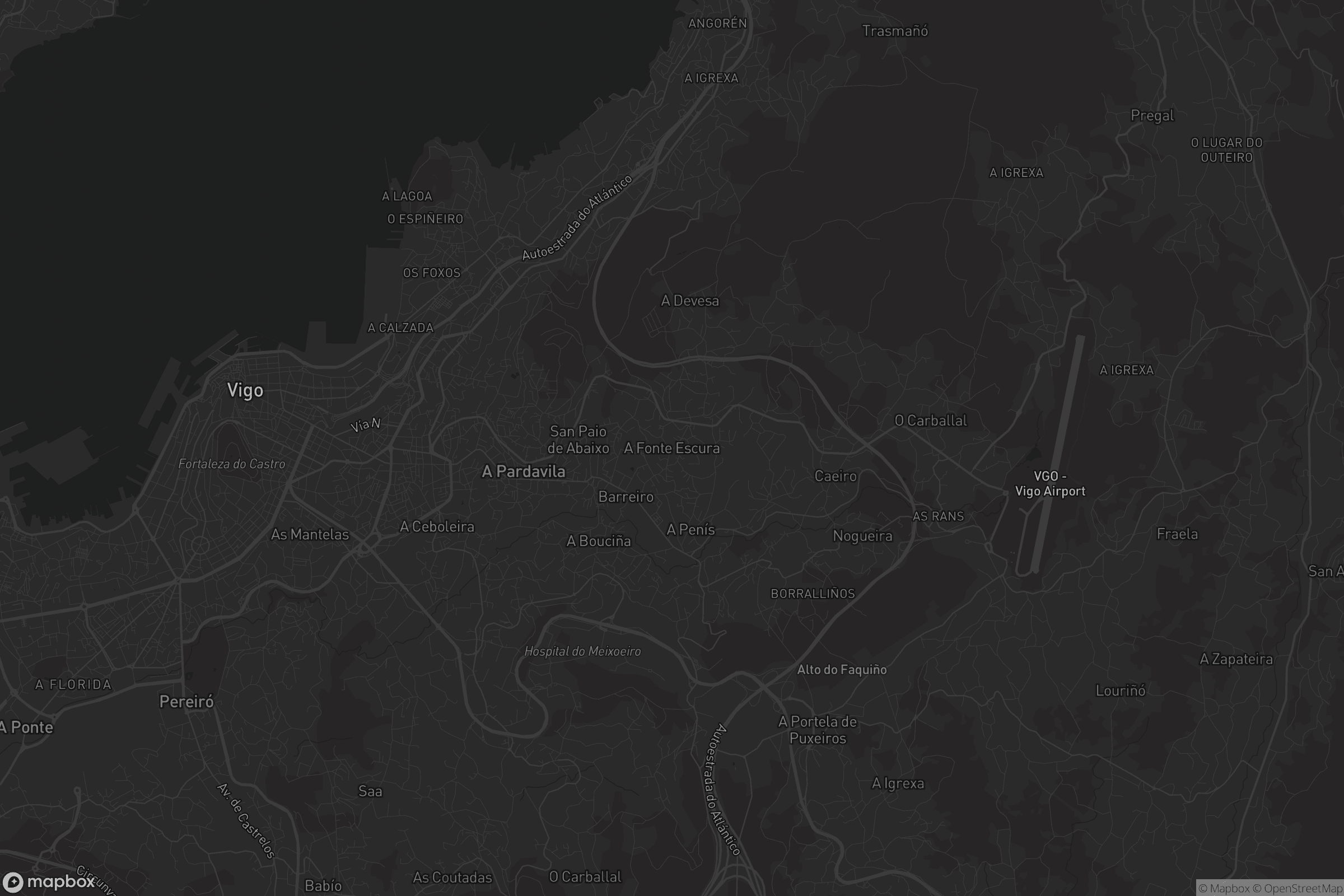 Mapa de A Fonte Escura