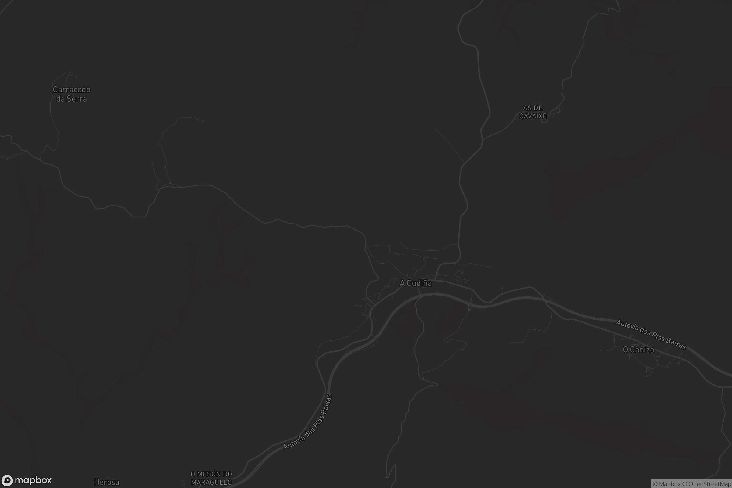 Mapa de A Gudiña
