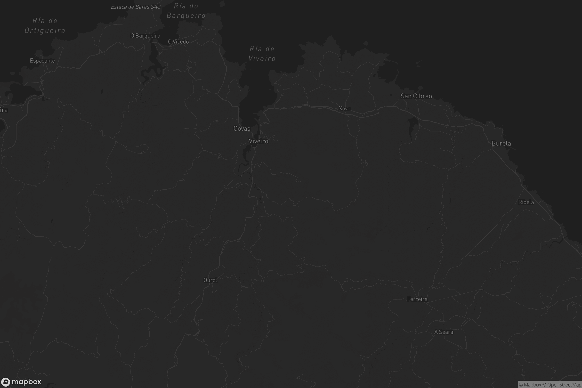 Mapa de A Mariña Occidental