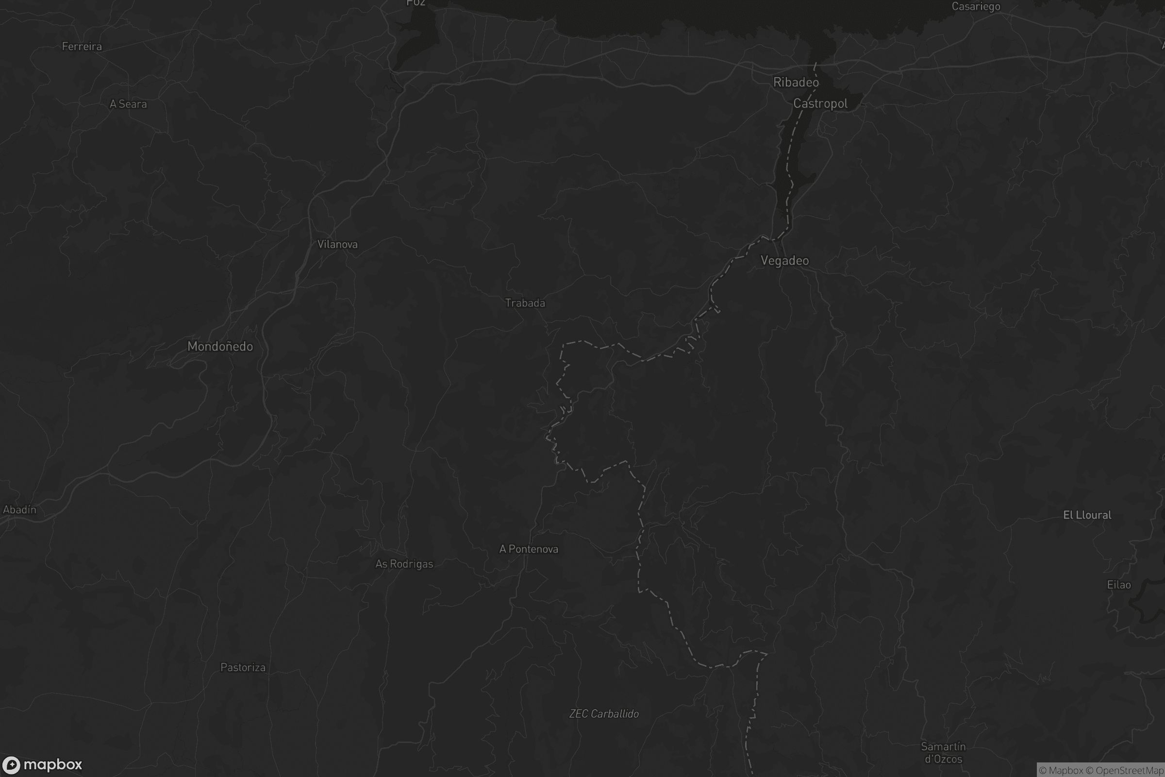 Mapa de A Mariña Oriental