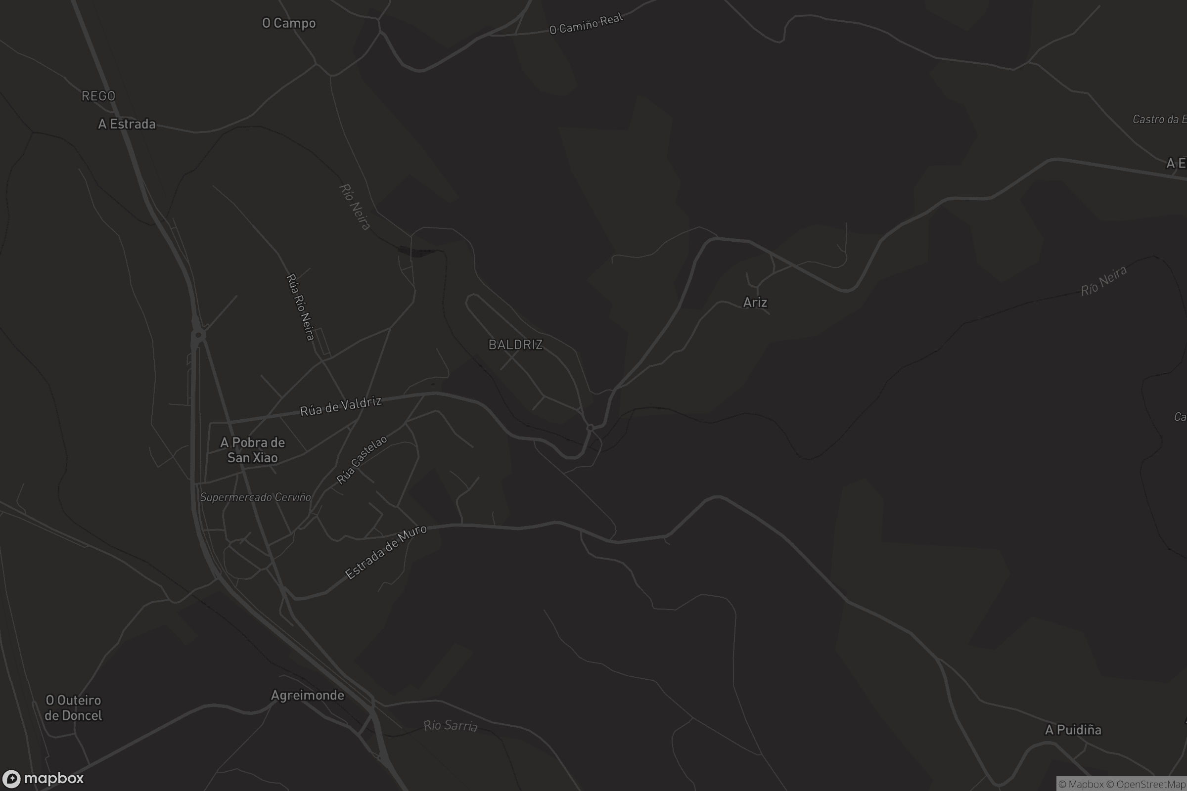 Mapa de A Pobra de San Xiao