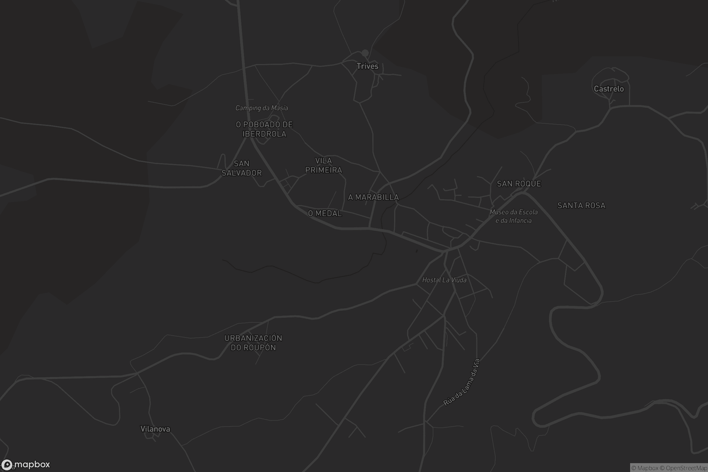 Mapa de A Pobra de Trives