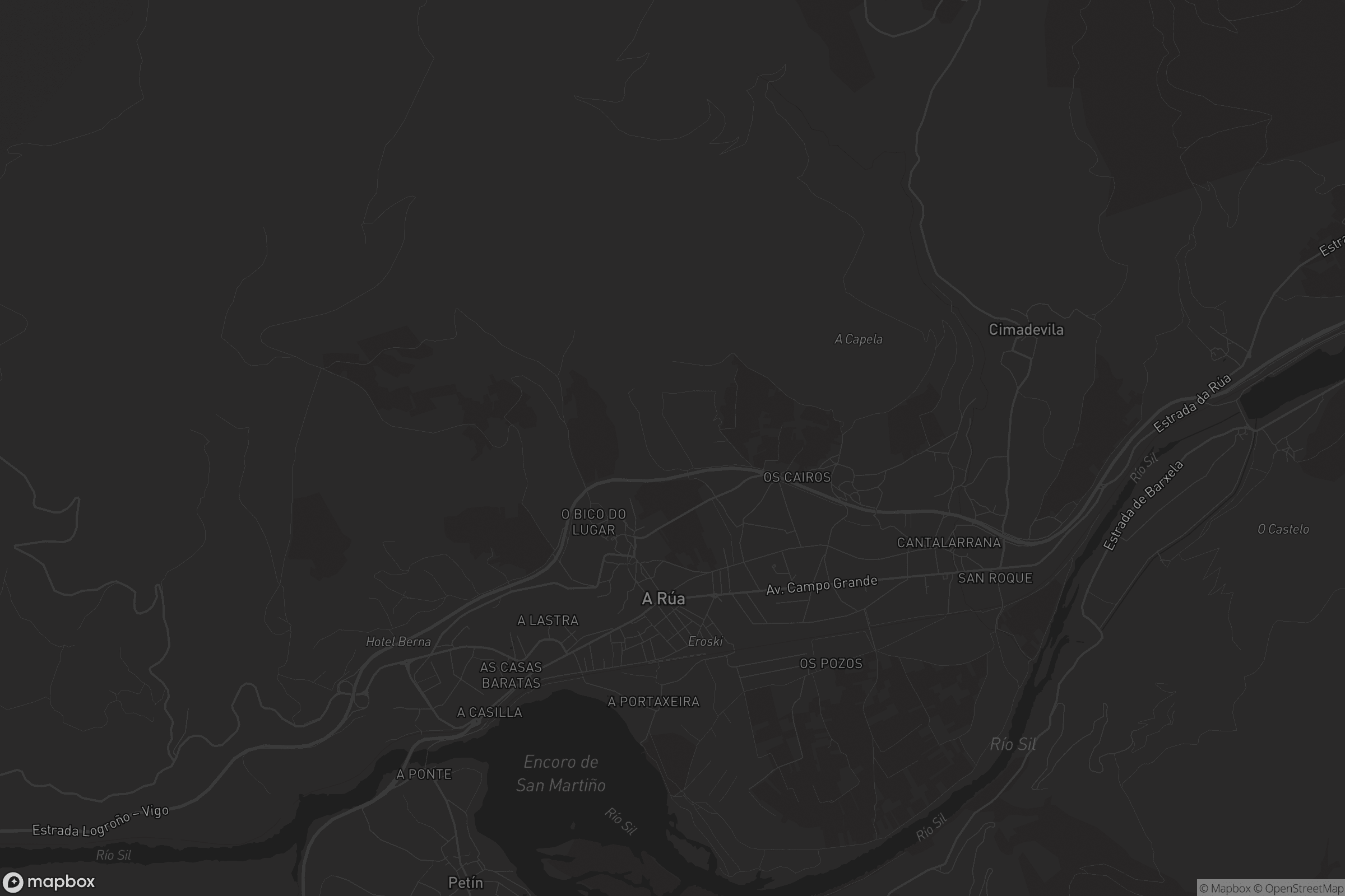 Mapa de A Rúa de Valdeorras