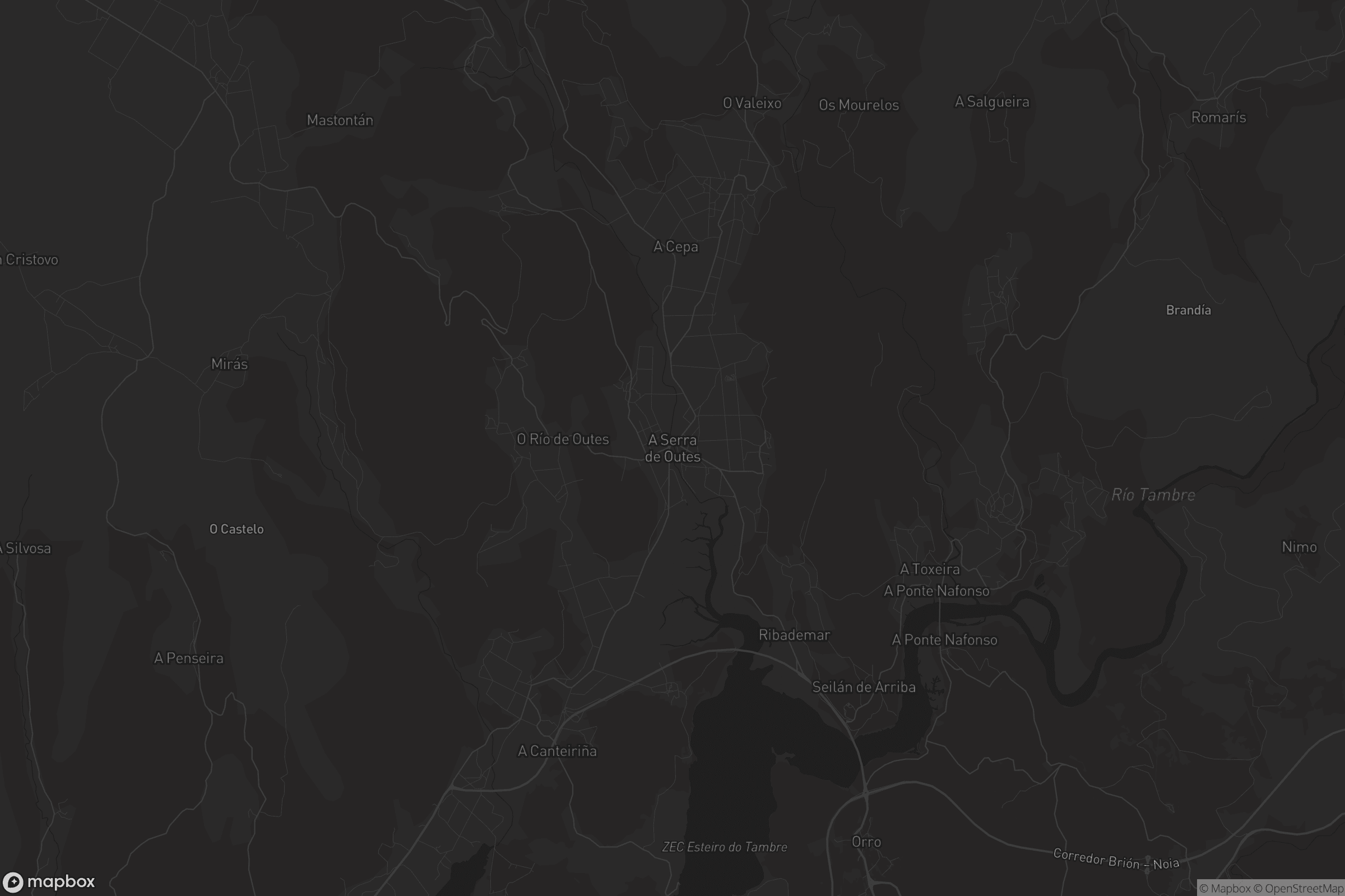 Mapa de A Serra de Outes