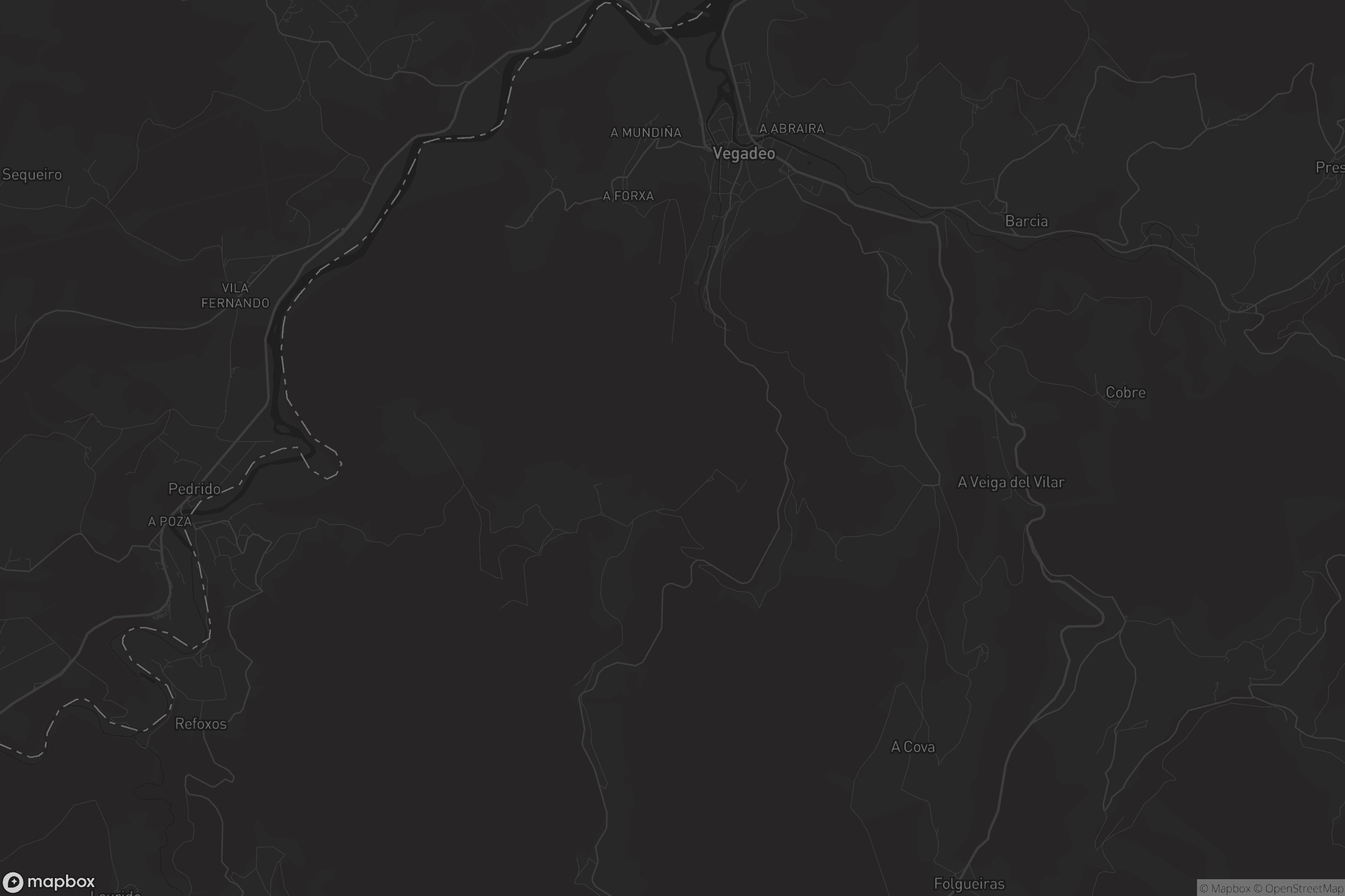 Mapa de A Veiga / Vegadeo