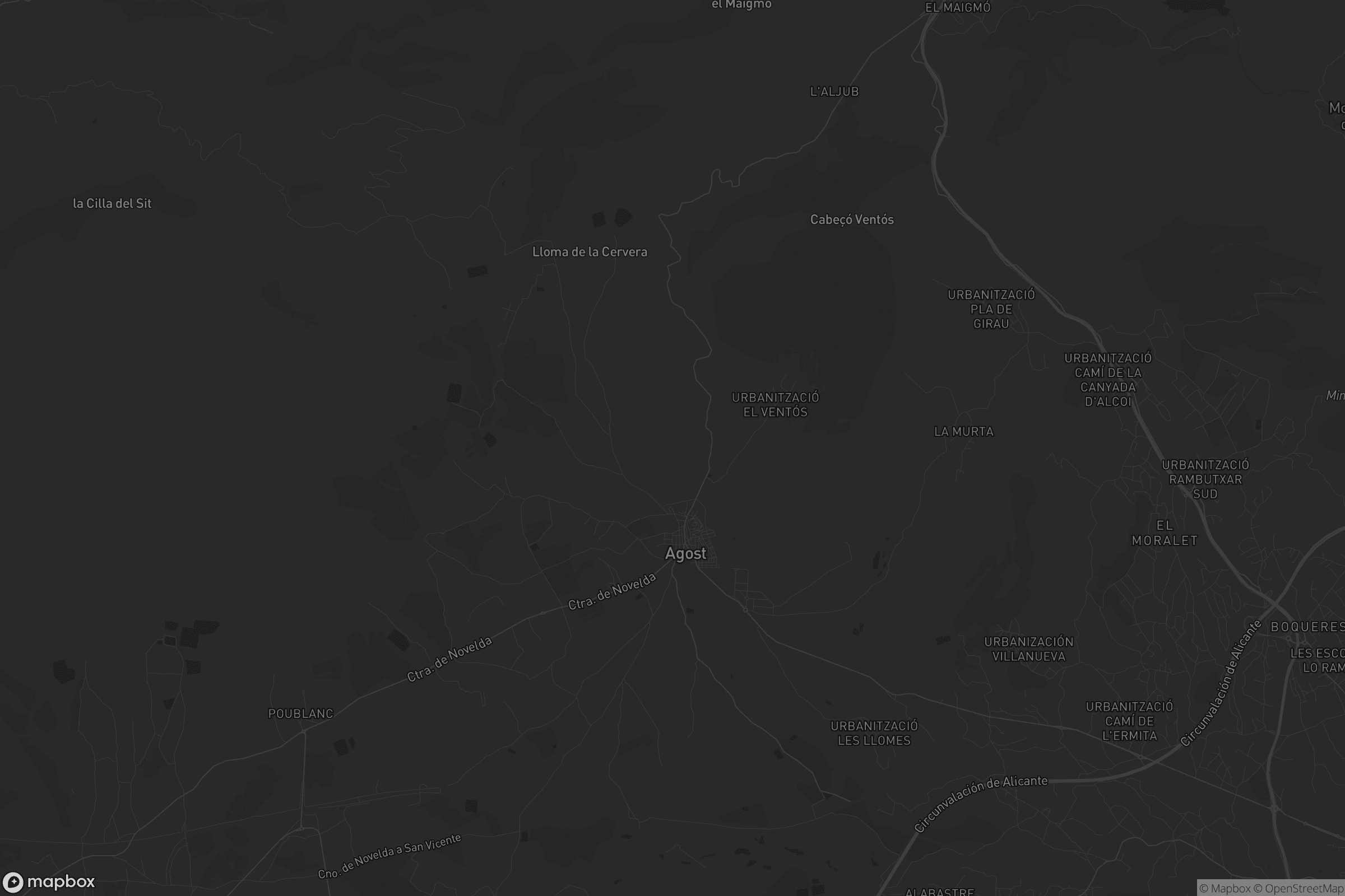Mapa de Agost