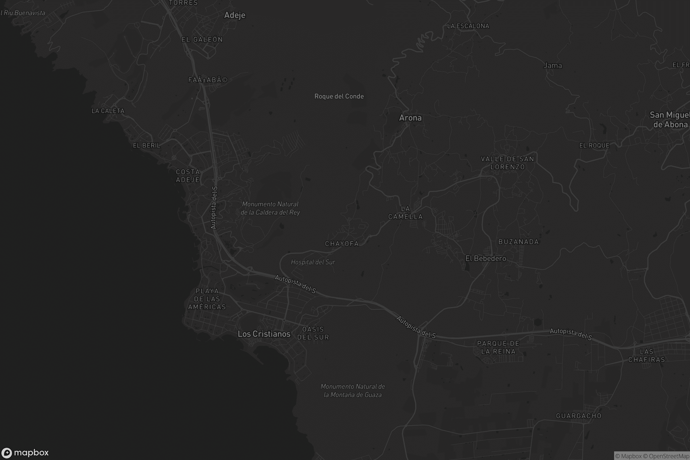 Mapa de Aguilas del Teide