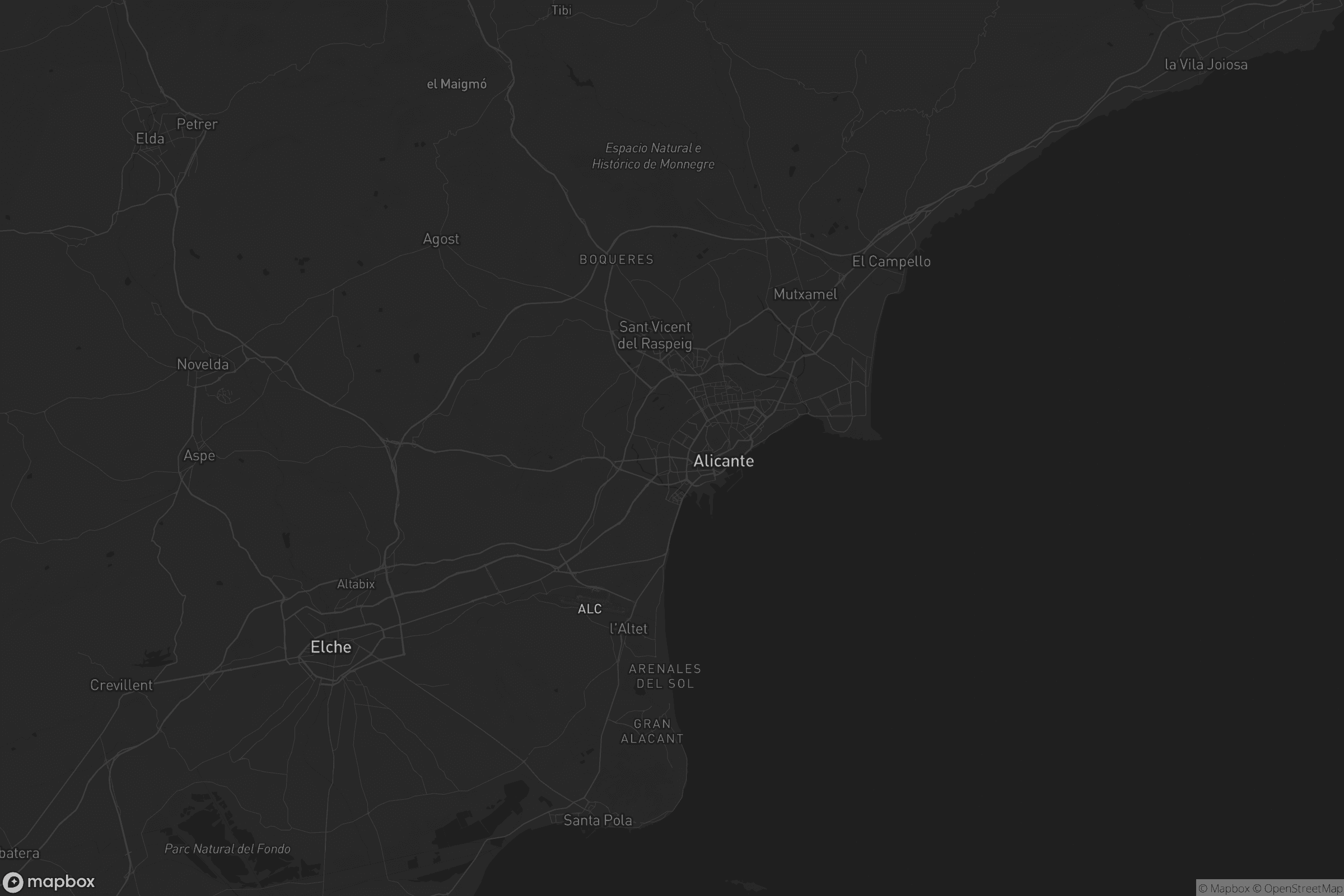 Mapa de Alacant / Alicante