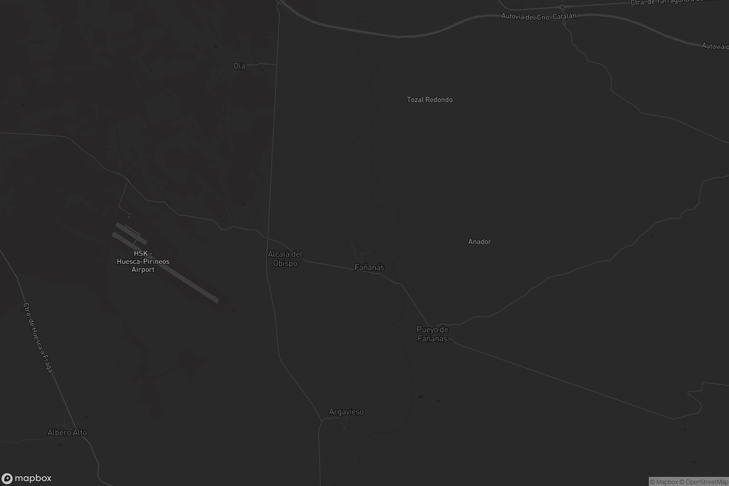 Mapa de Alcalá del Obispo/Alcalá d’o Bispe