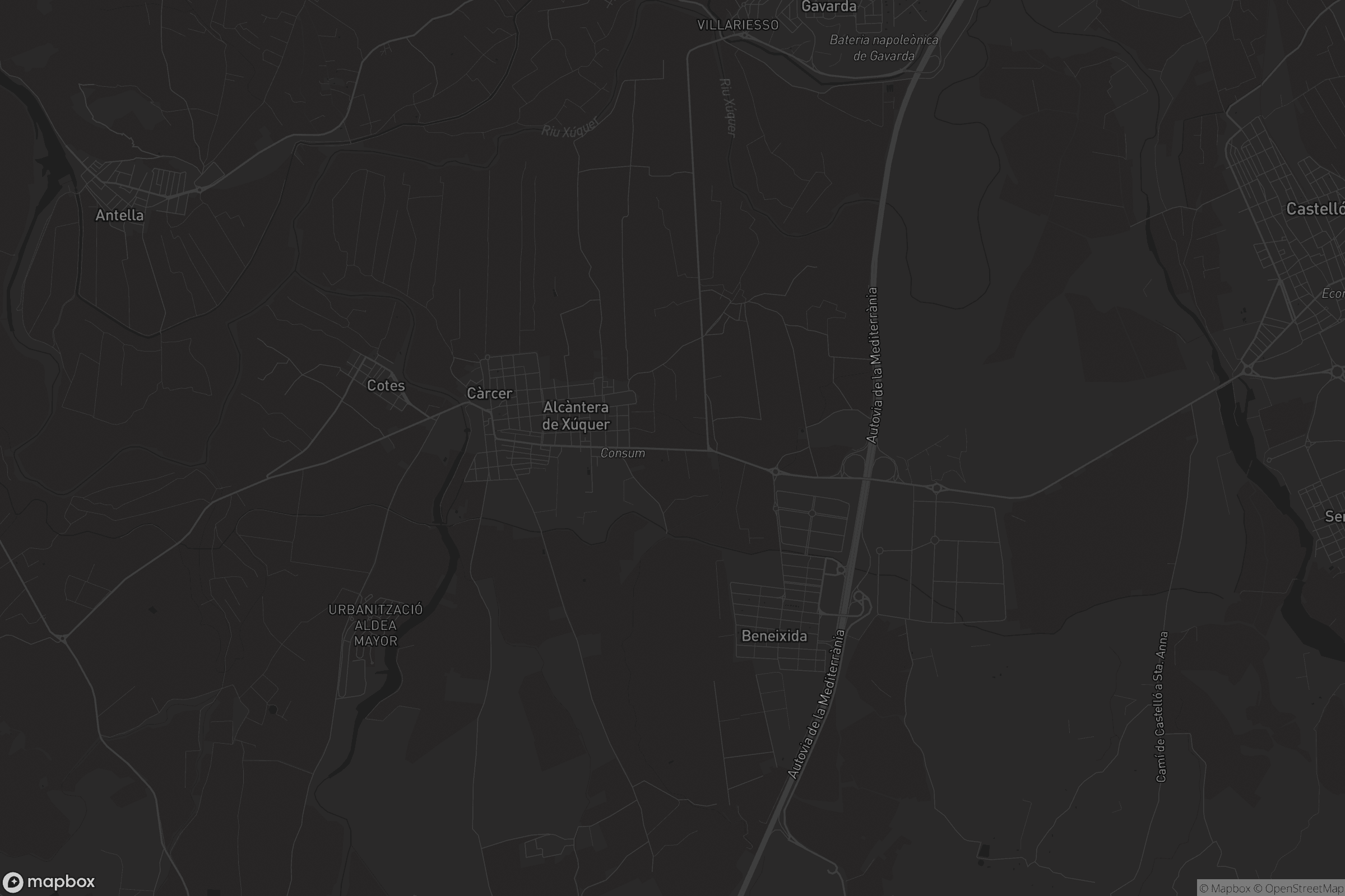 Mapa de Alcàntera de Xúquer