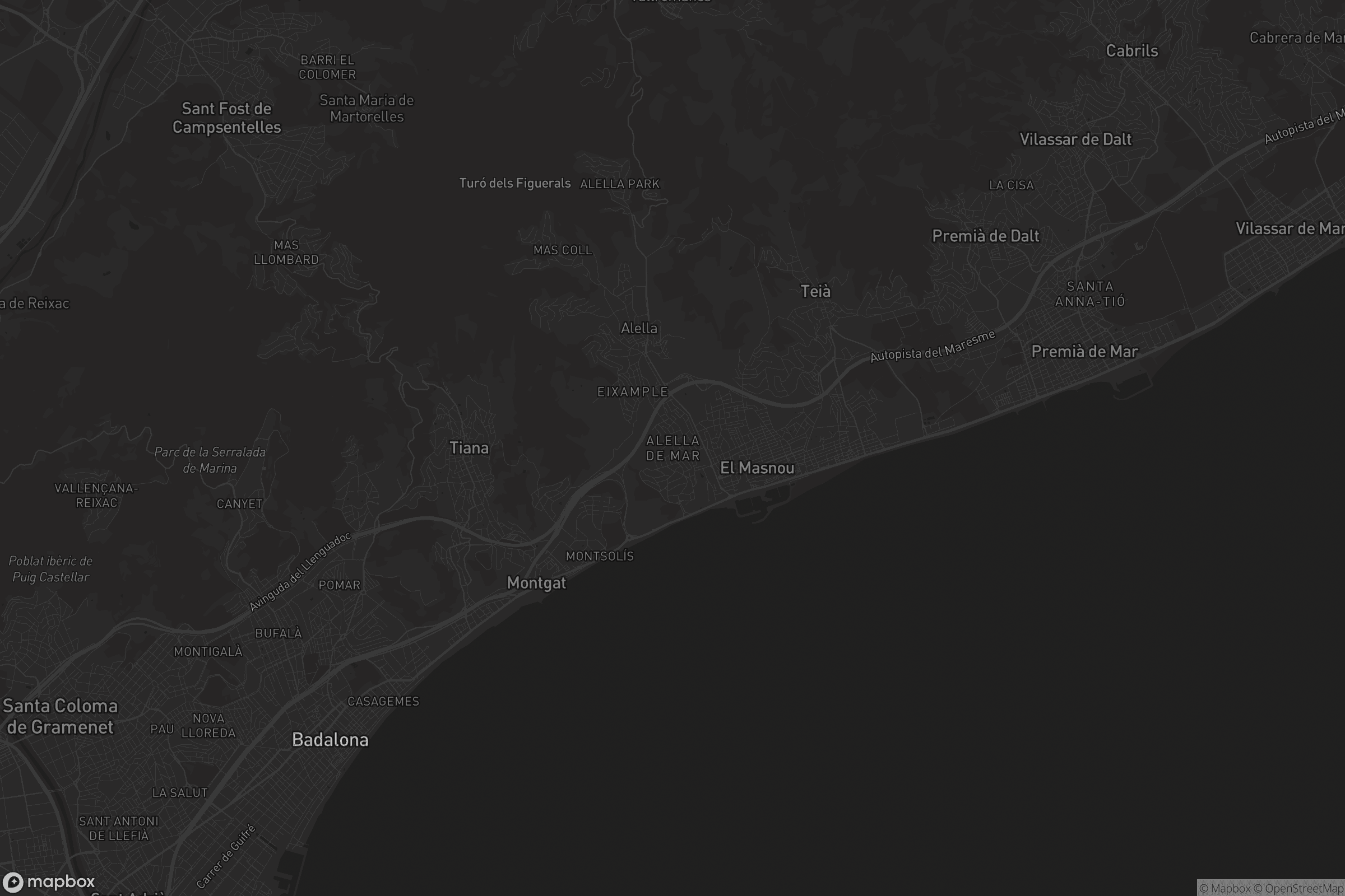Mapa de Alella de Mar