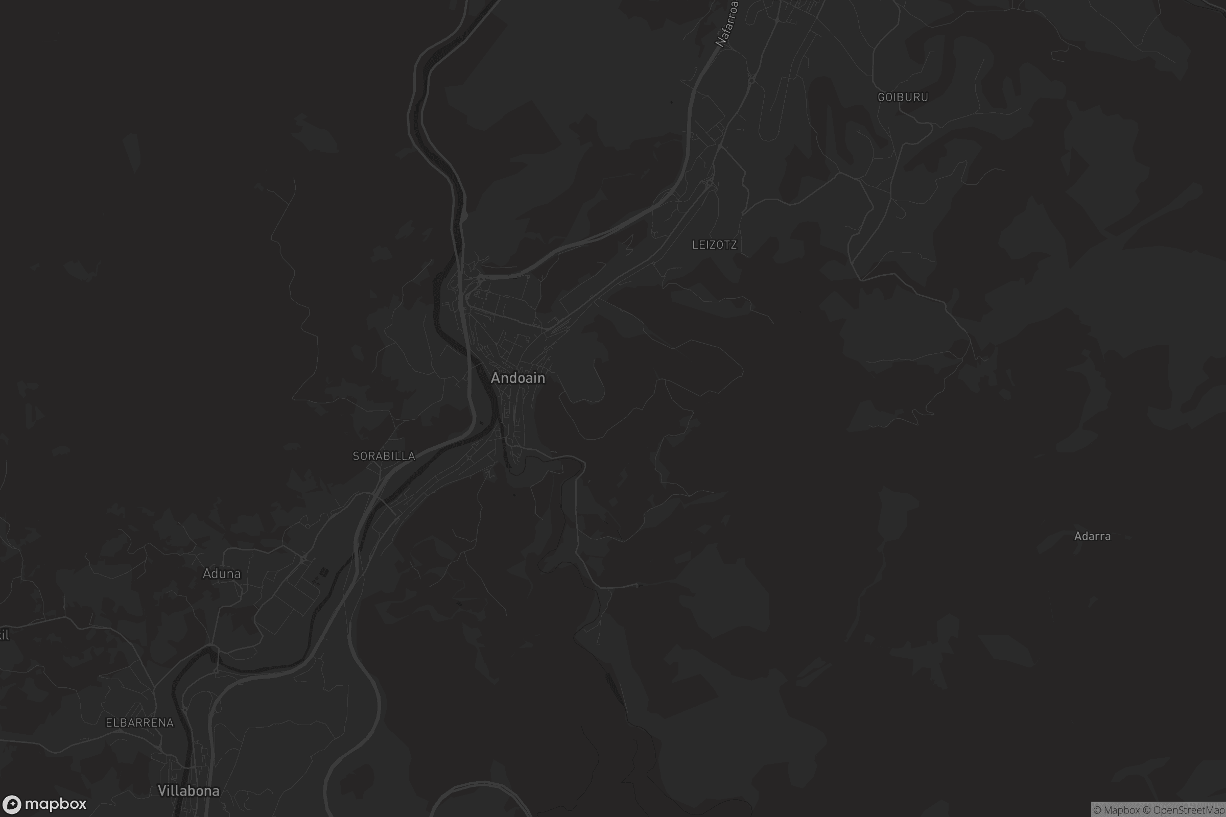 Mapa de Andoain