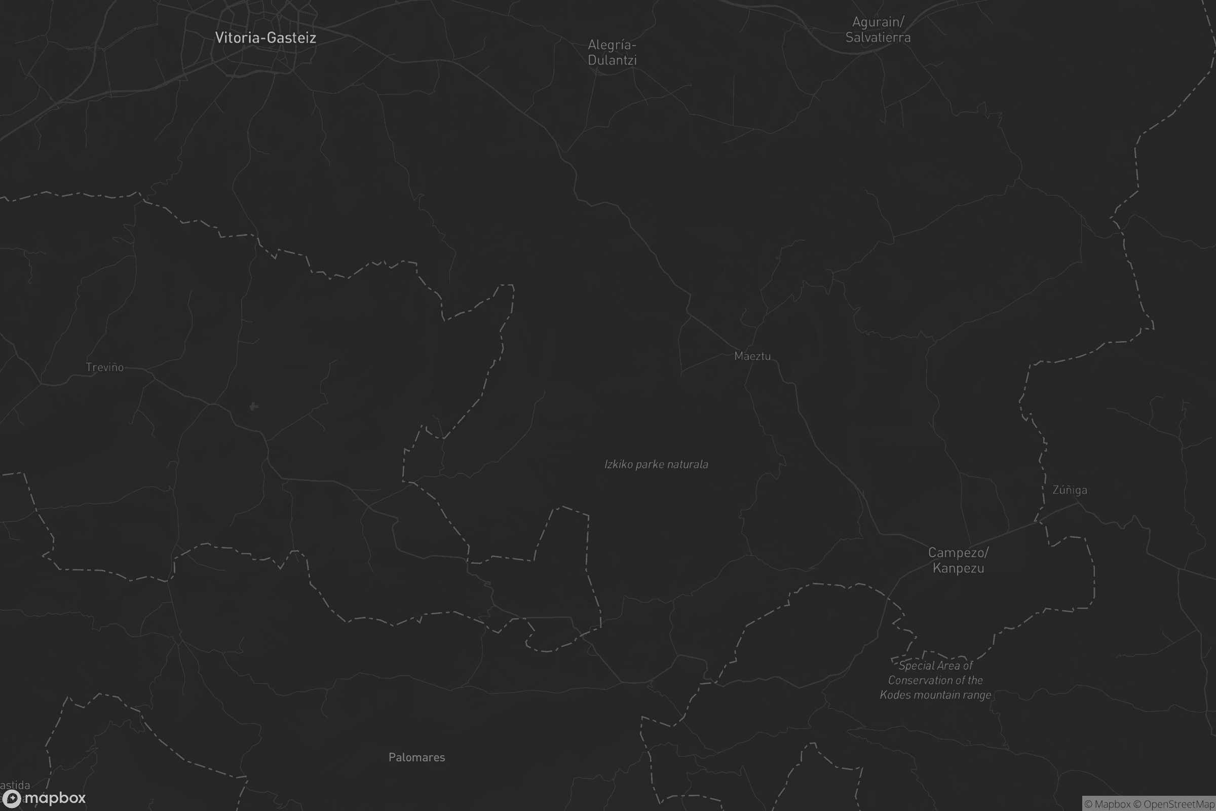 Mapa de Arabako Mendialdea