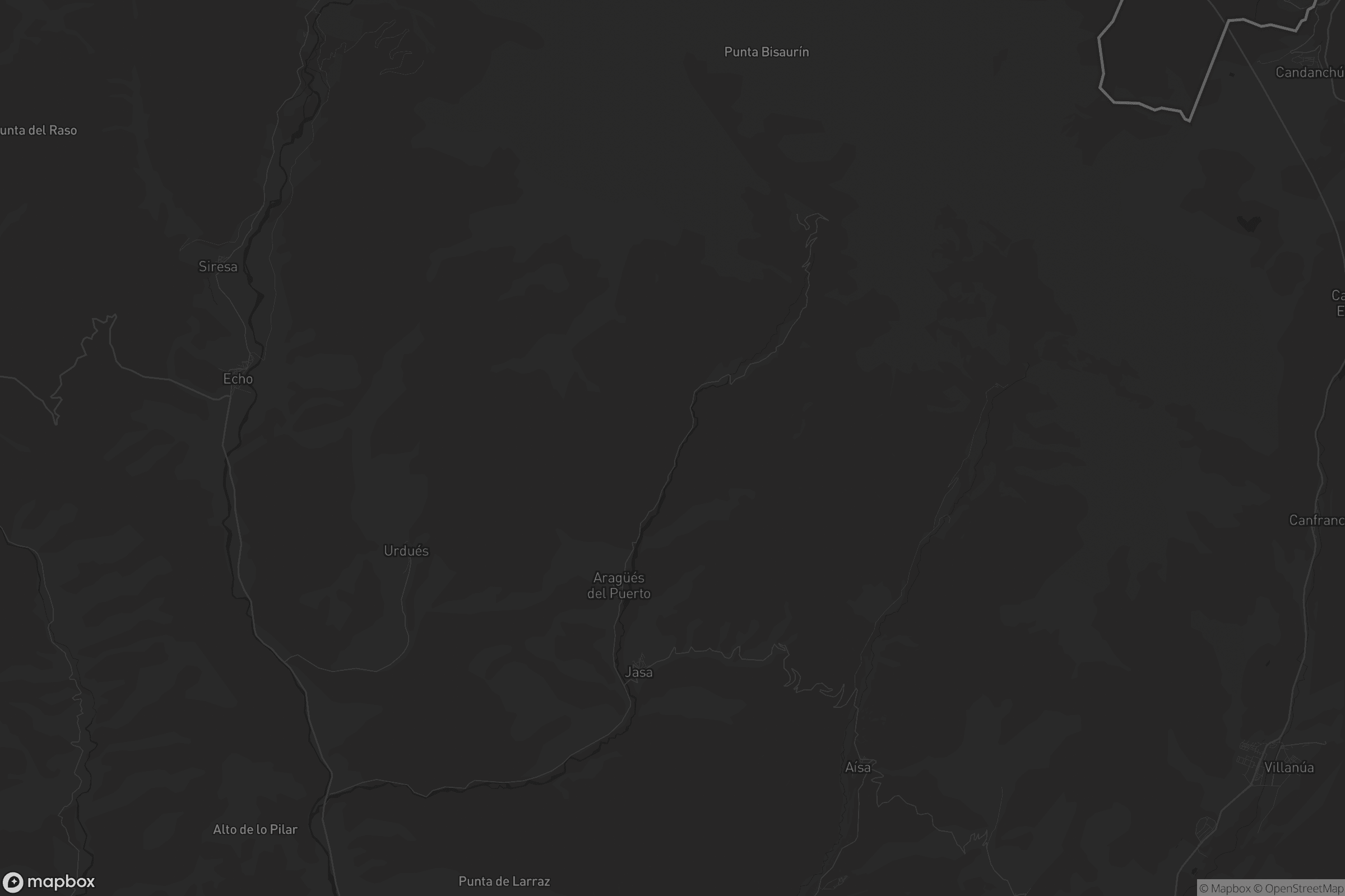 Mapa de Aragüés del Puerto