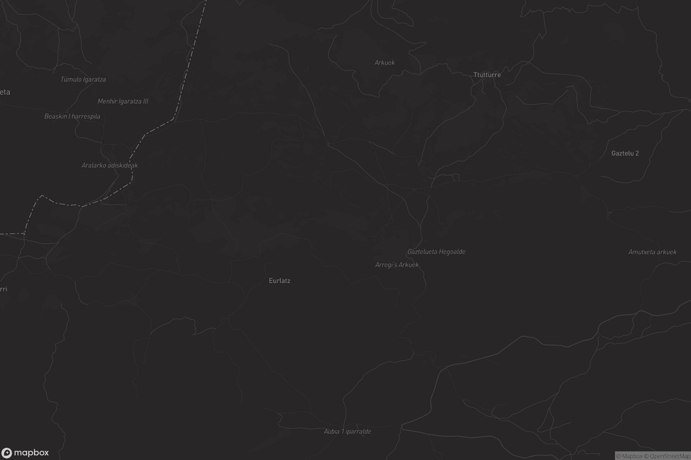 Mapa de Aralar mendia