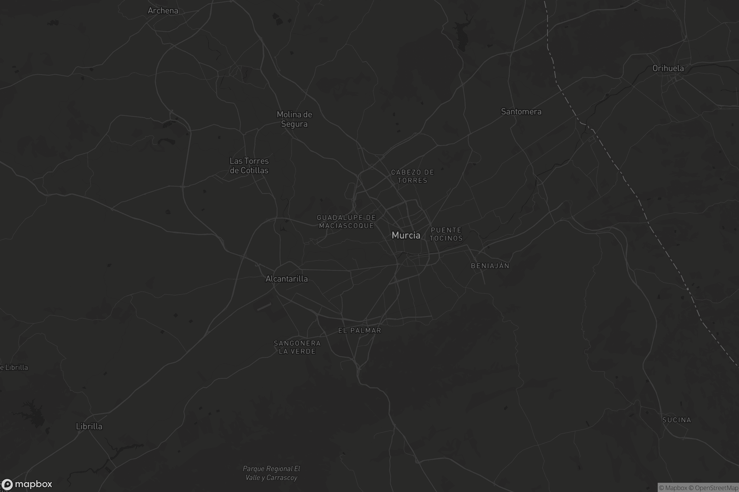 Mapa de Área Metropolitana de Murcia