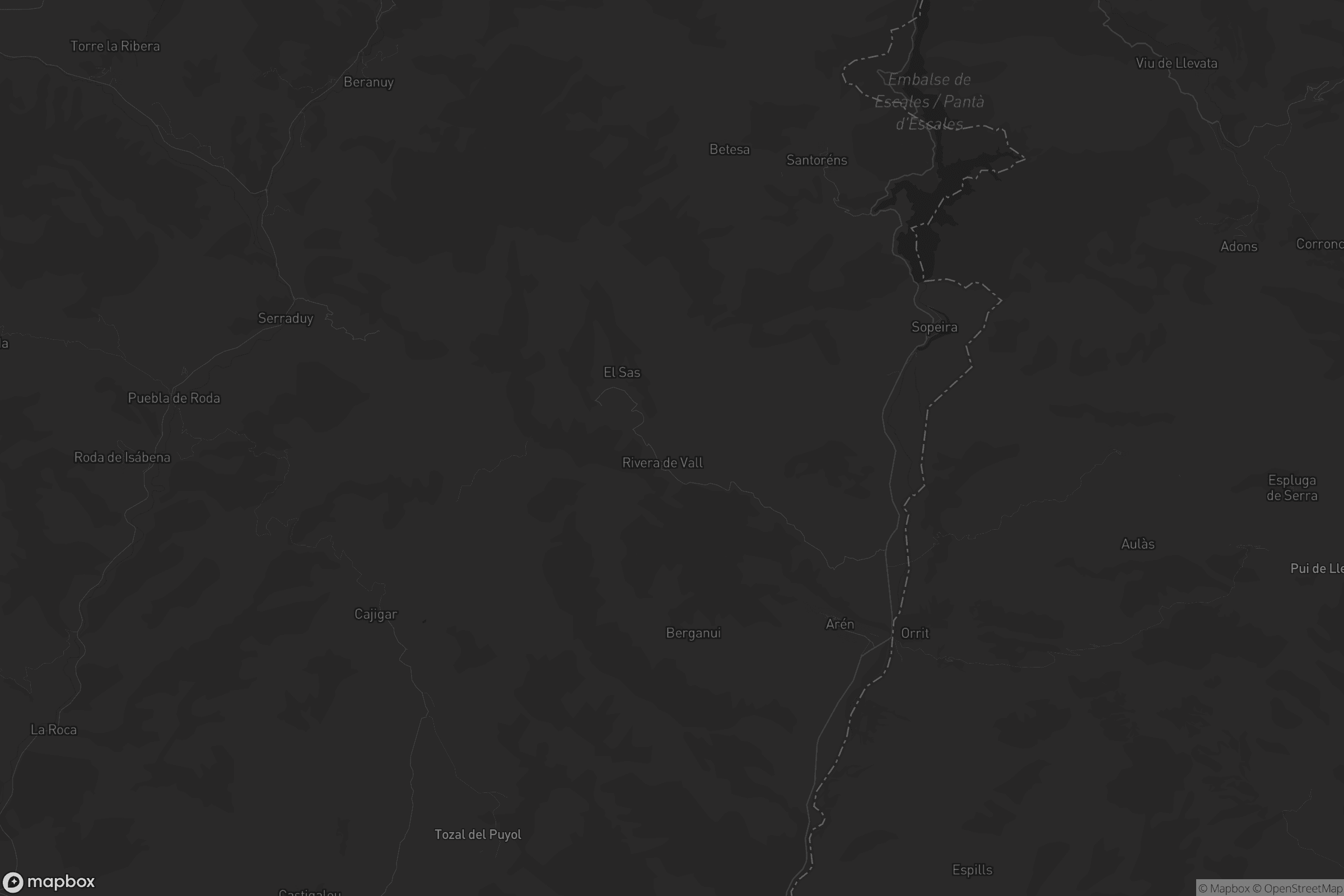 Mapa de Arén / Areny de Noguera