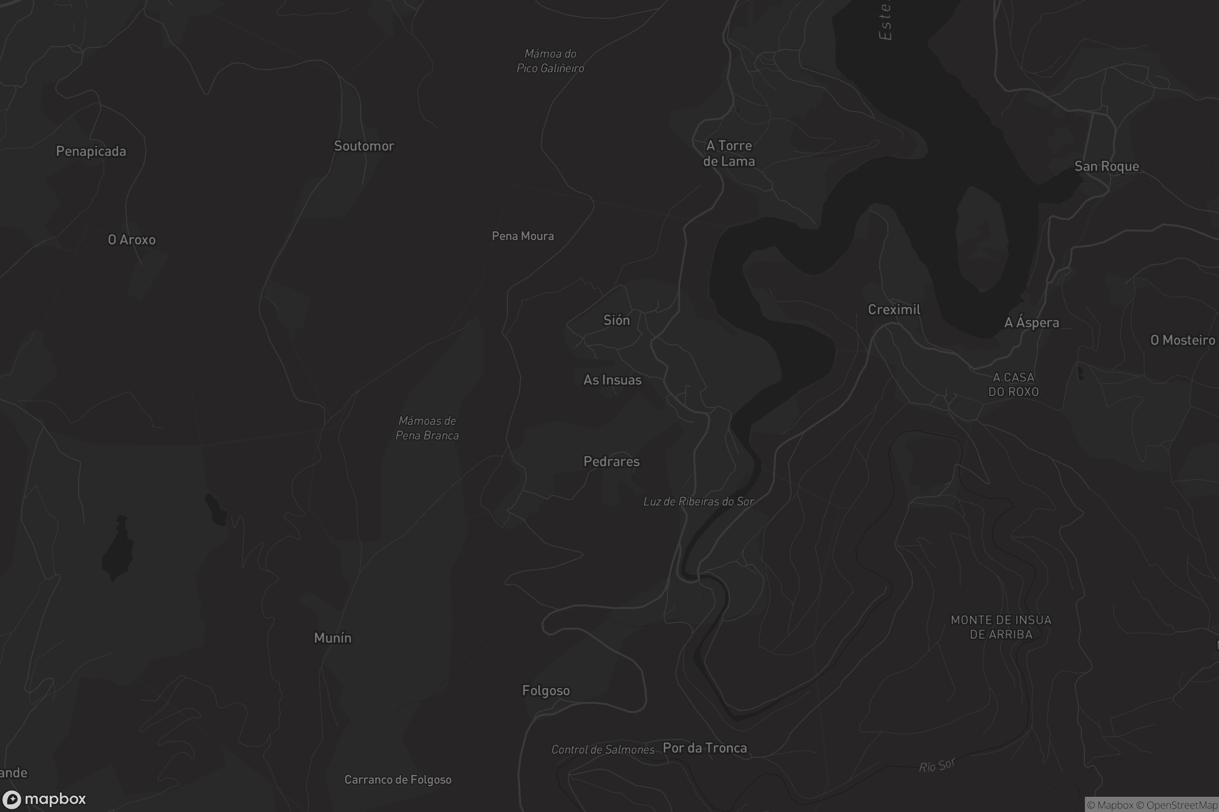 Mapa de As Ribeiras do Sor