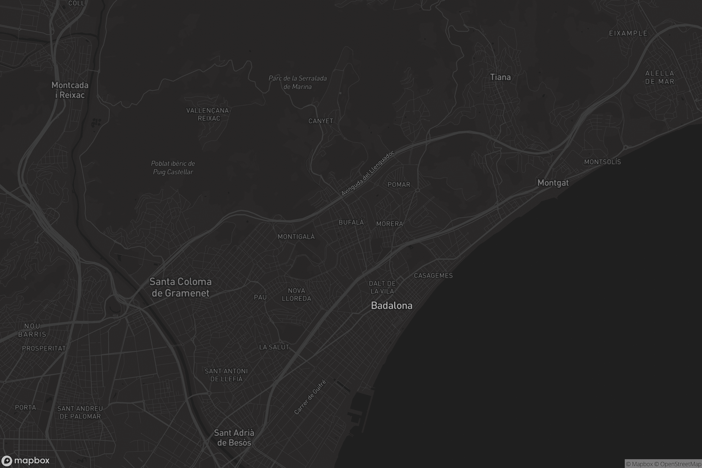 Mapa de Badalona