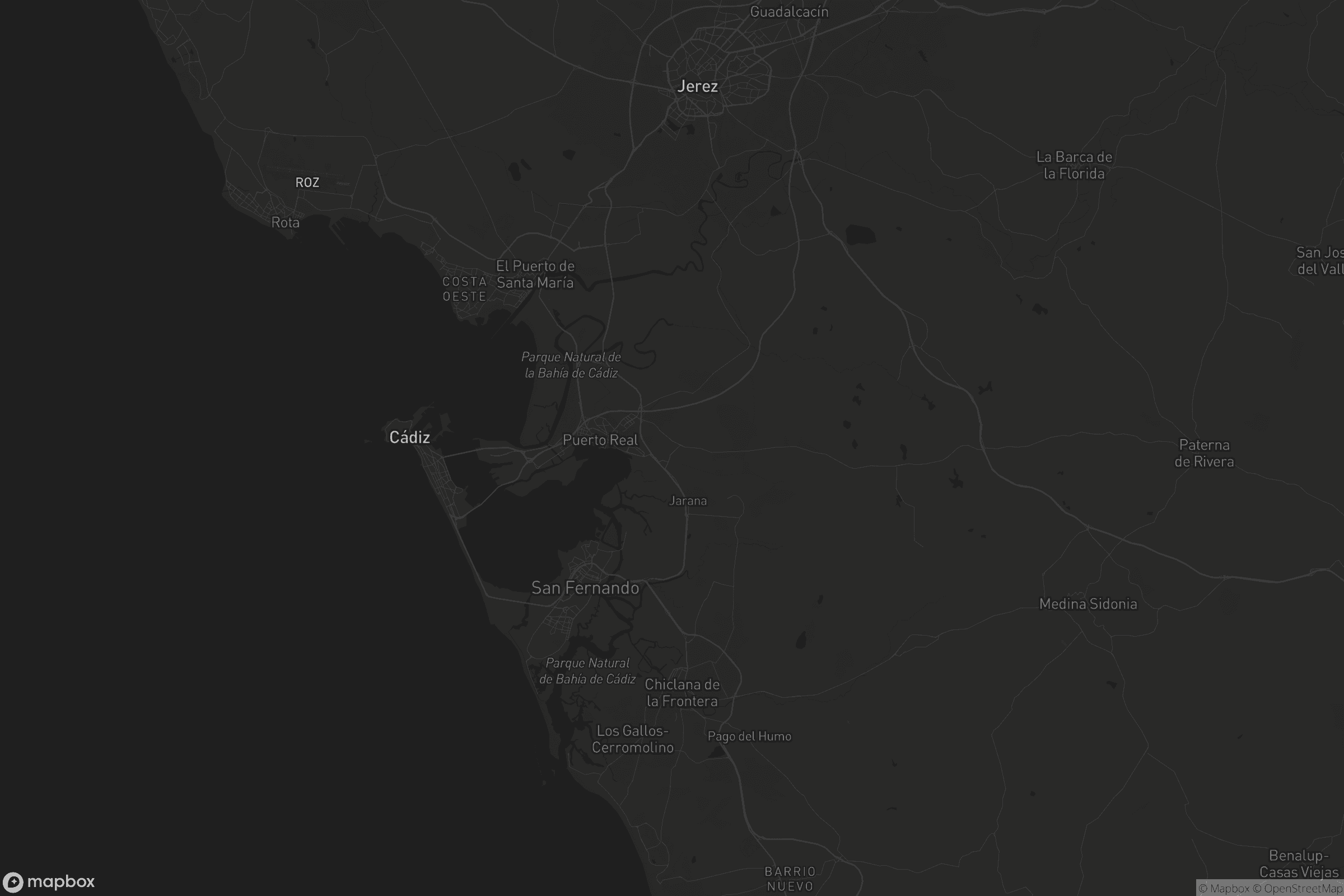 Mapa de Bahía de Cádiz