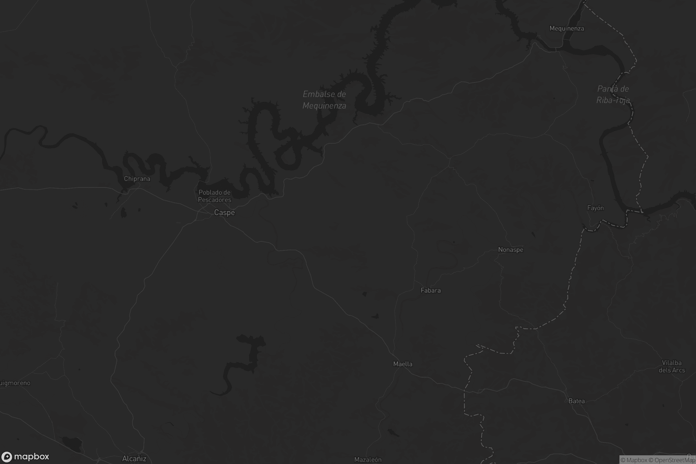 Mapa de Bajo Aragón-Caspe / Baix Aragó-Casp