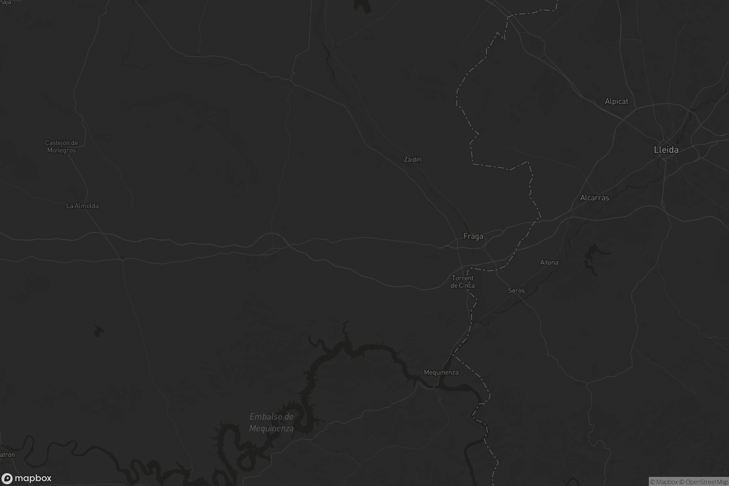 Mapa de Bajo Cinca / Baix Cinca