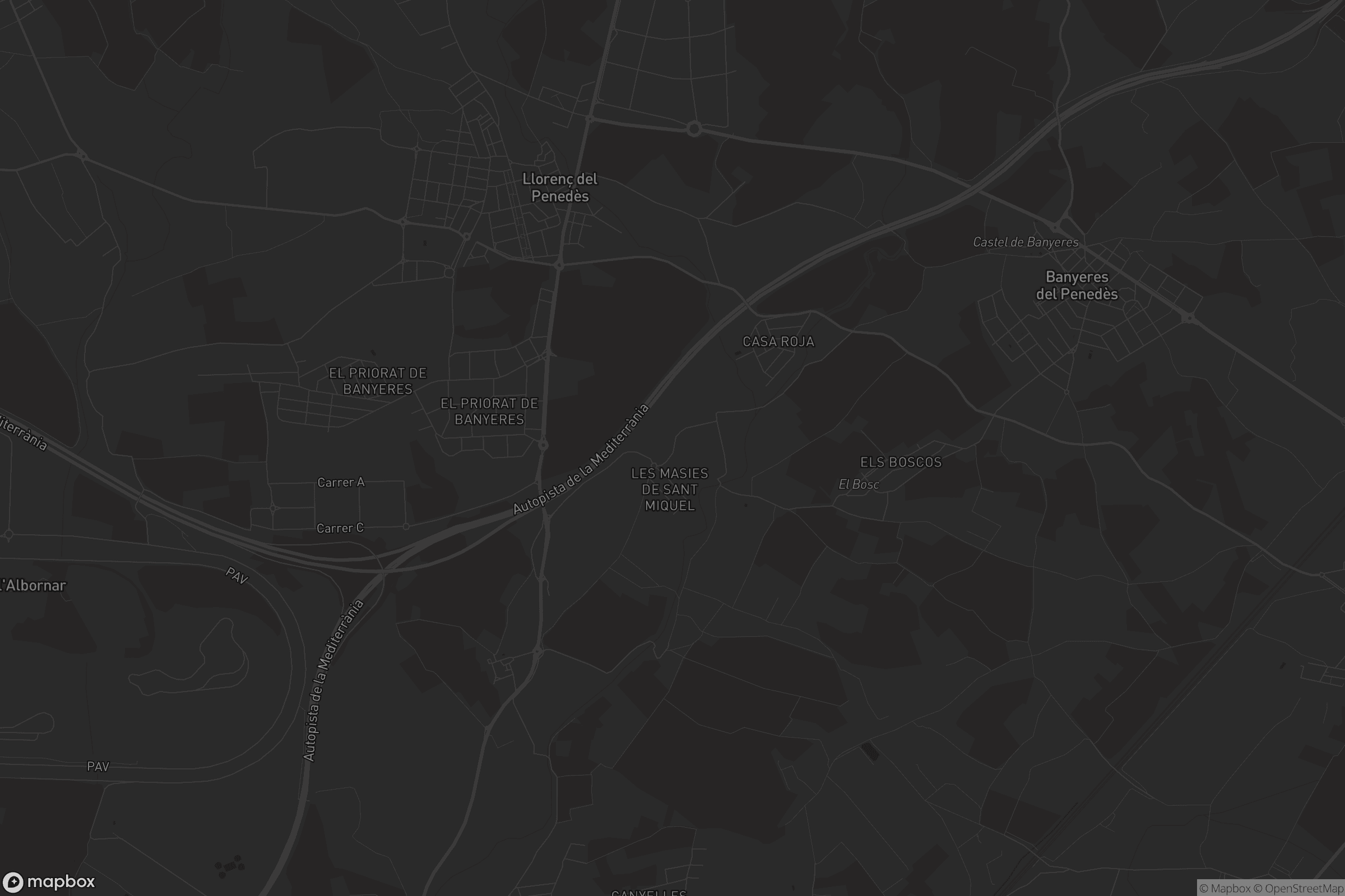 Mapa de Banyeres del Penedès