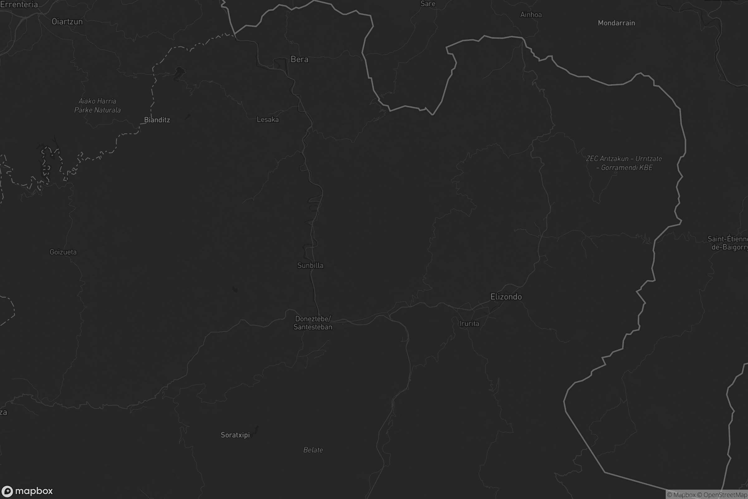 Mapa de Baztan-Bidasoa