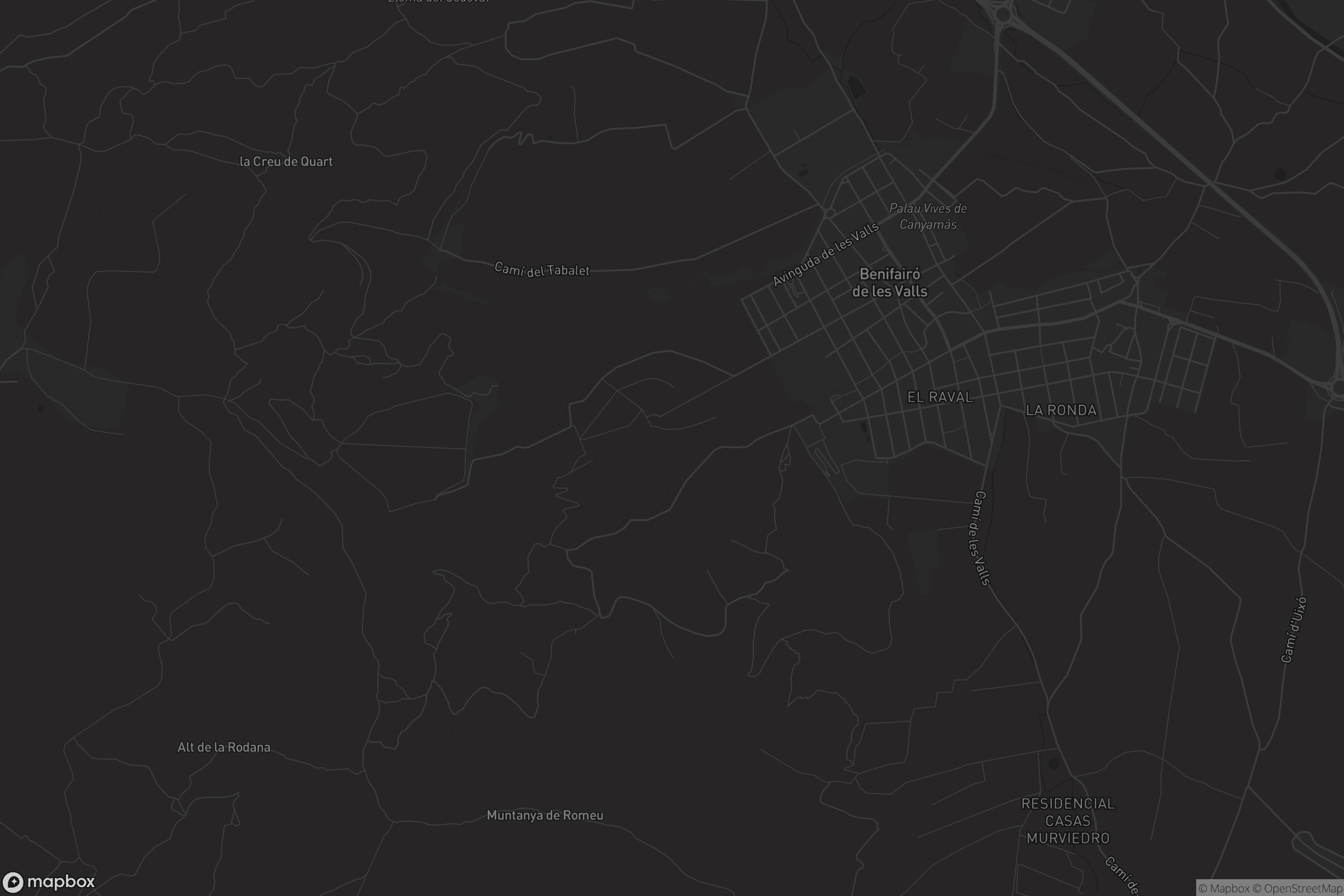 Mapa de Benifairó de les Valls