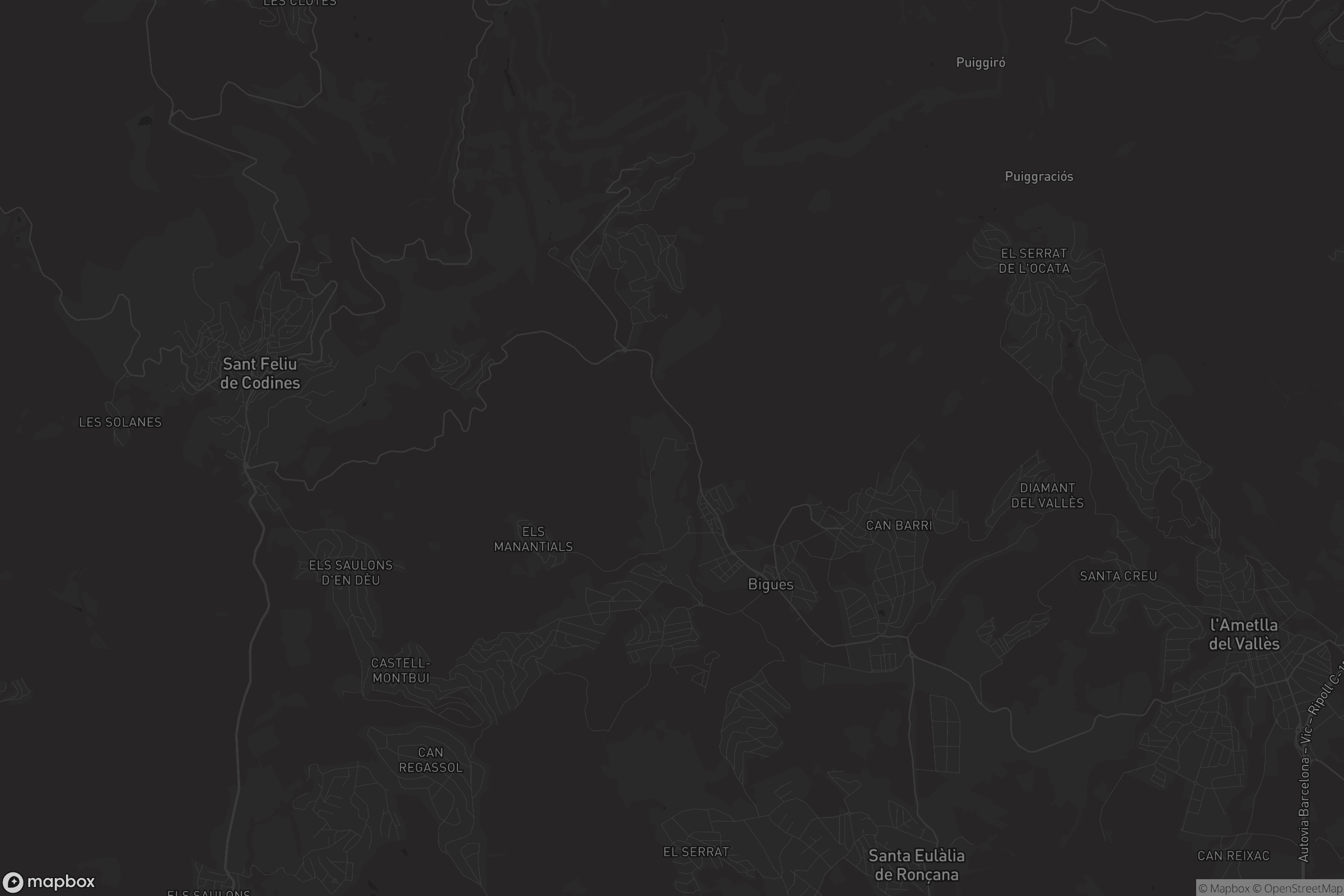 Mapa de Bigues i Riells del Fai