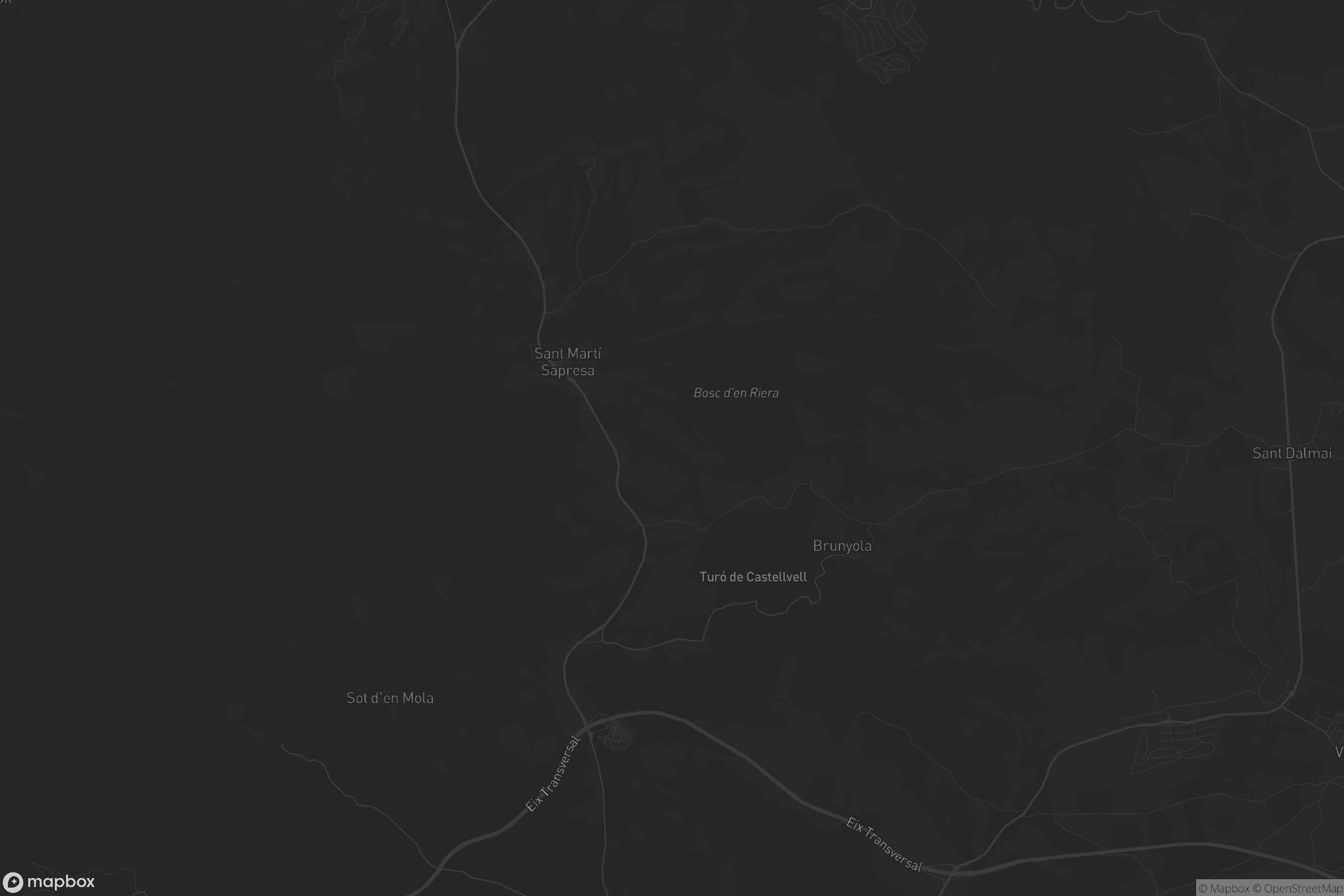 Mapa de Brunyola i Sant Martí Sapresa