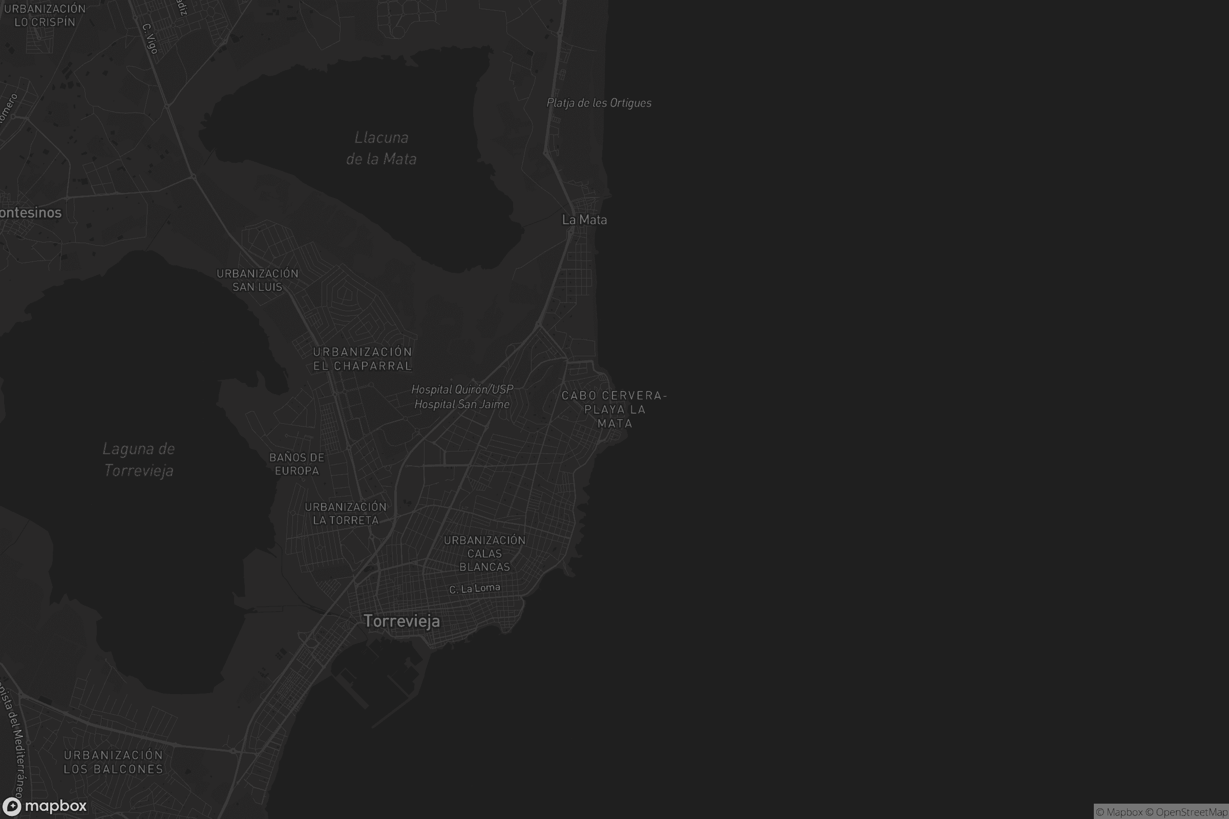 Mapa de Cabo Cervera-Playa la Mata