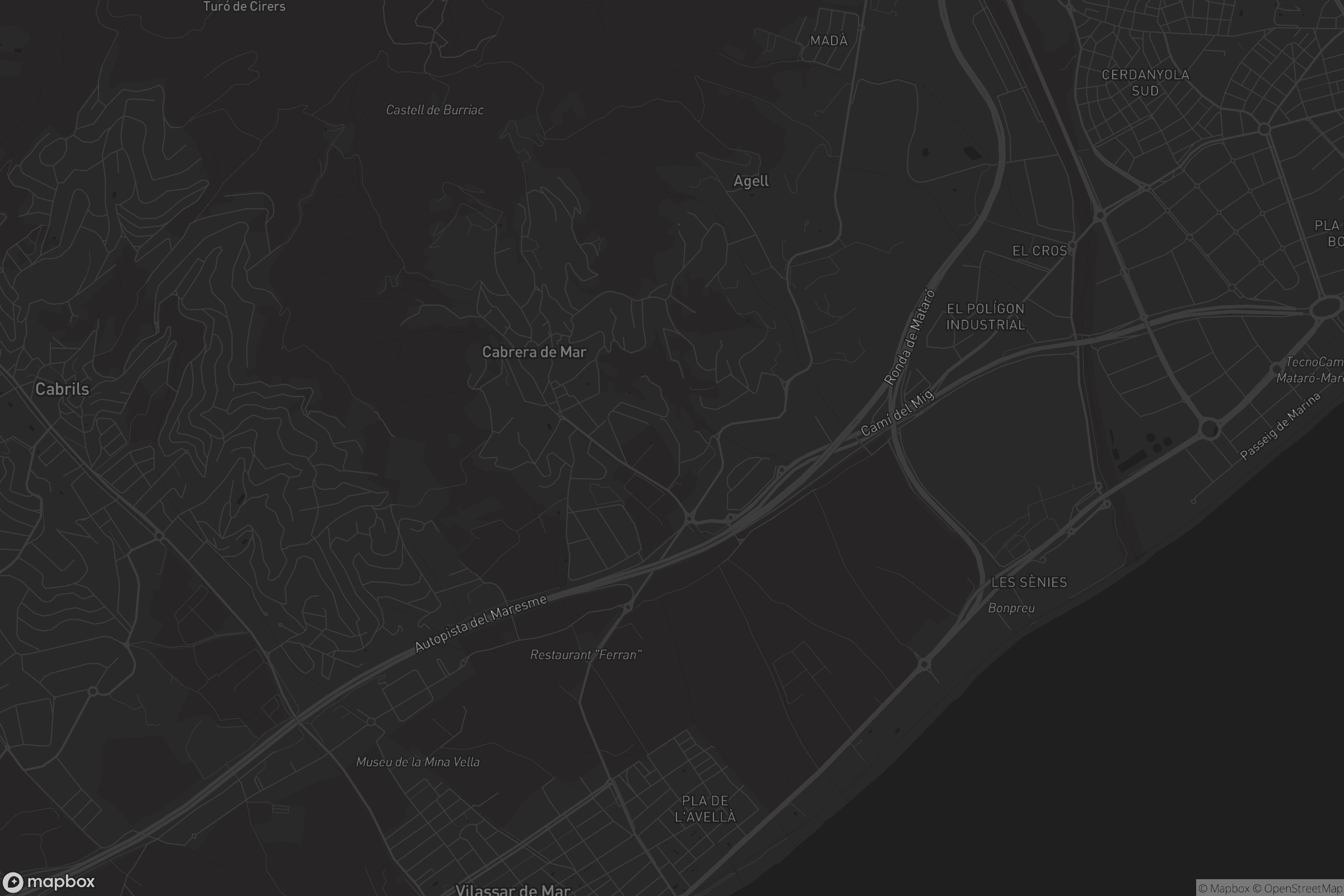 Mapa de Cabrera de Mar