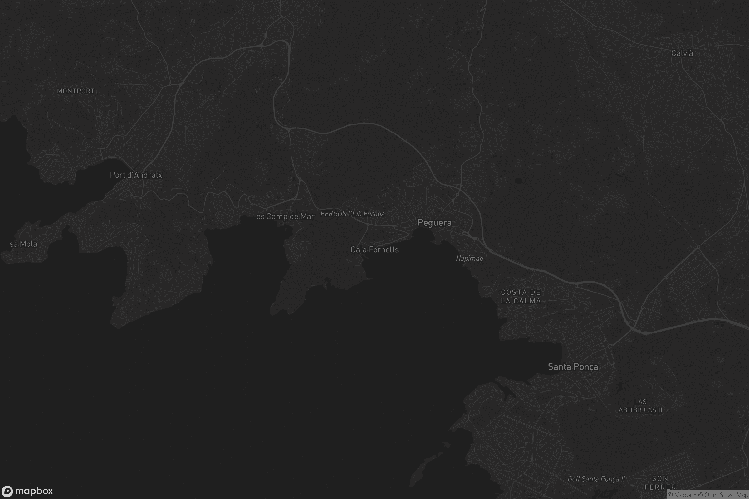 Mapa de Cala Fornells