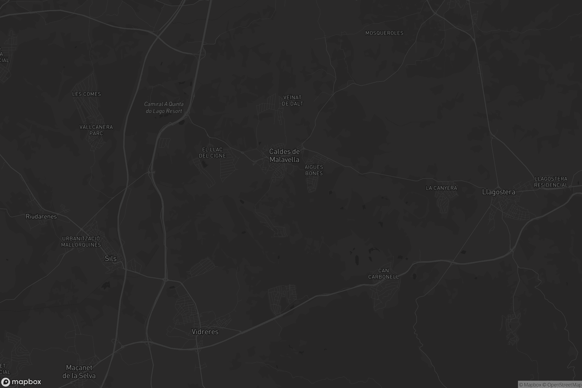 Mapa de Caldes de Malavella