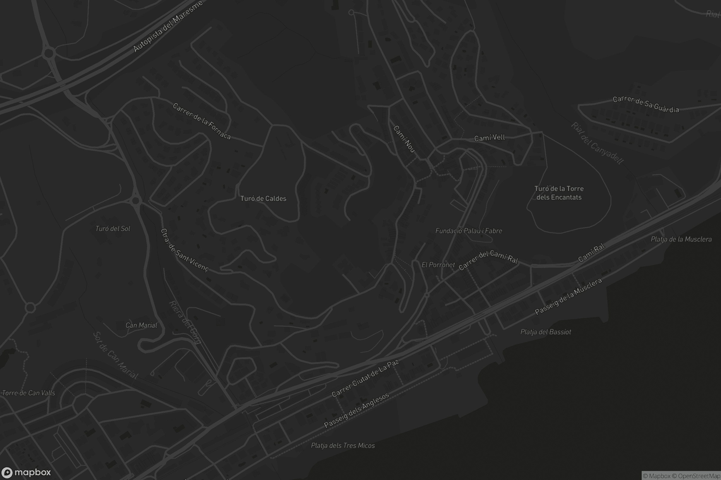 Mapa de Caldes d'Estrac