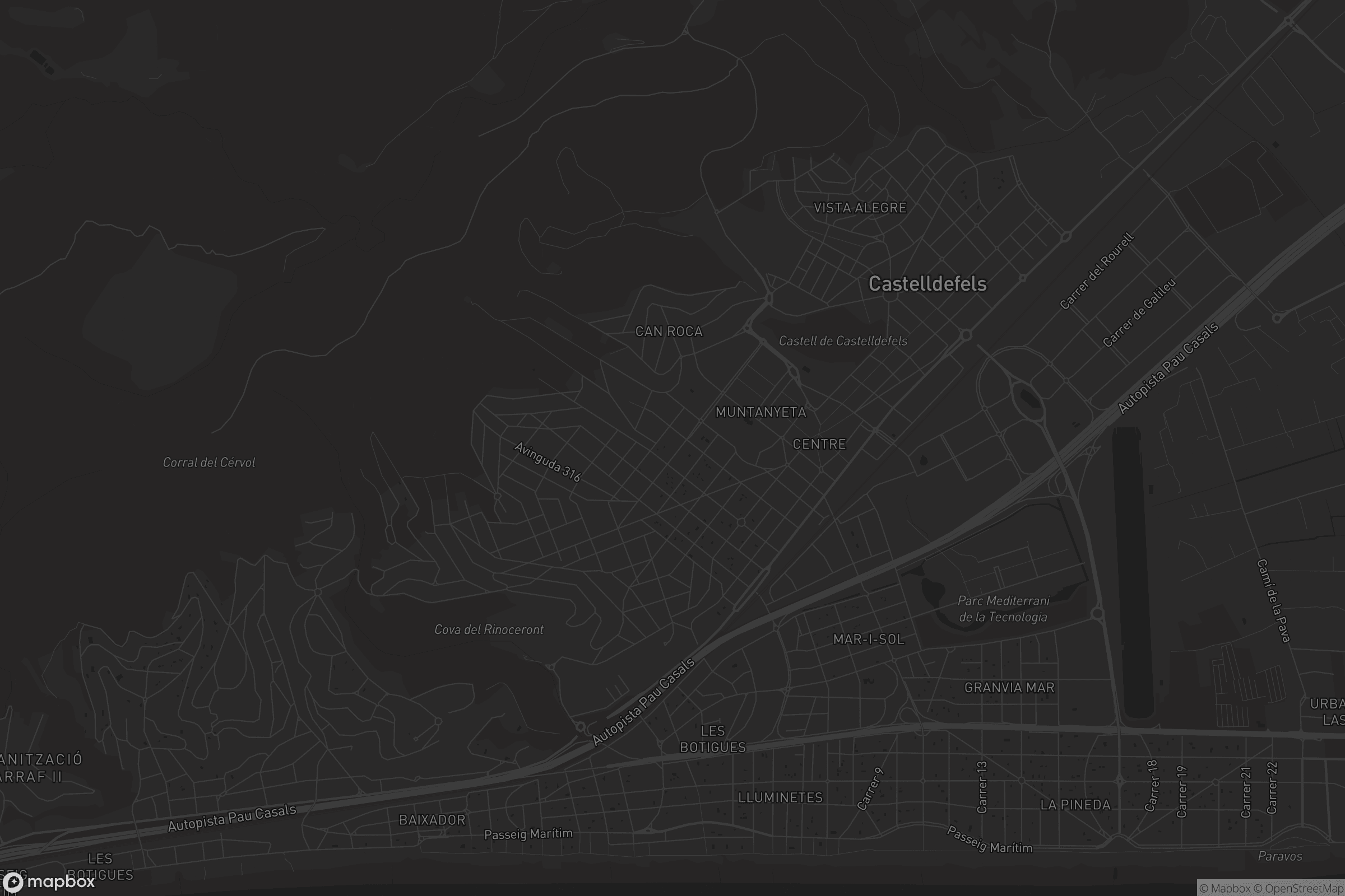 Mapa de Castelldefels