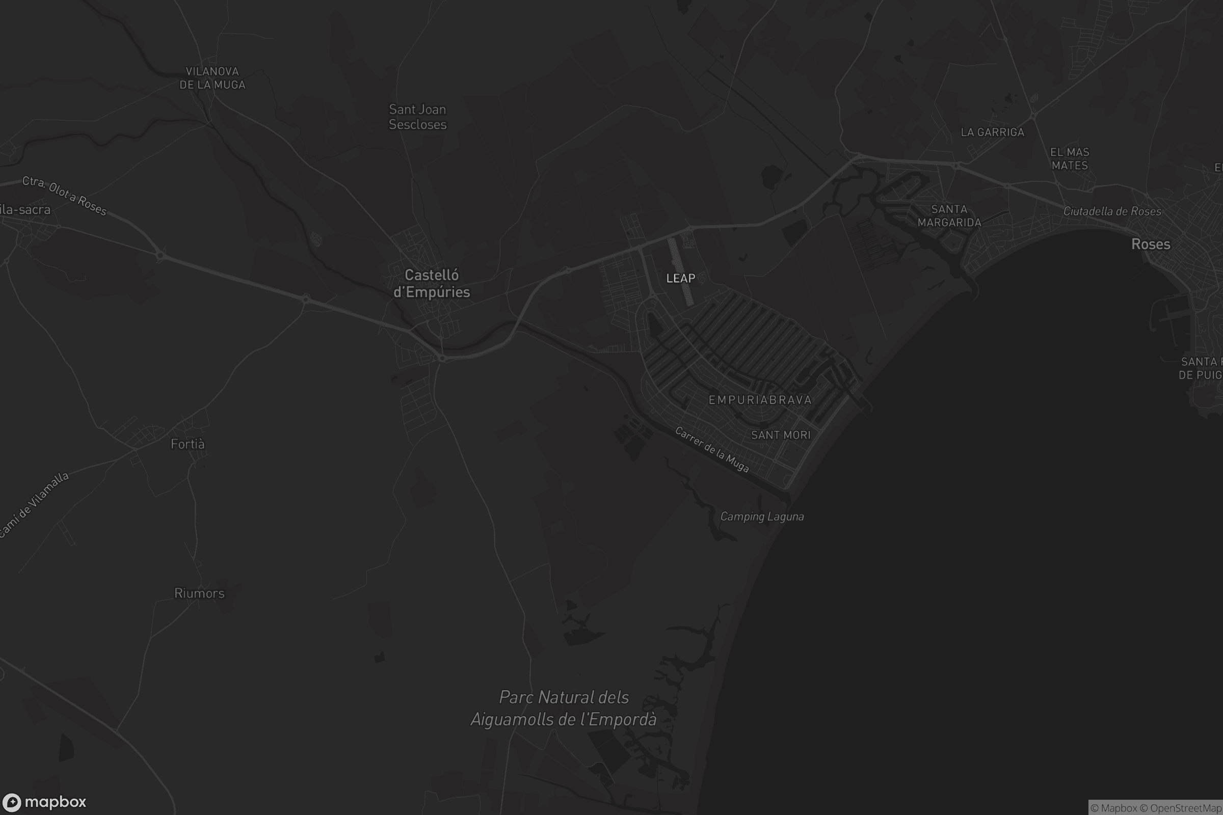 Mapa de Castelló d'Empúries