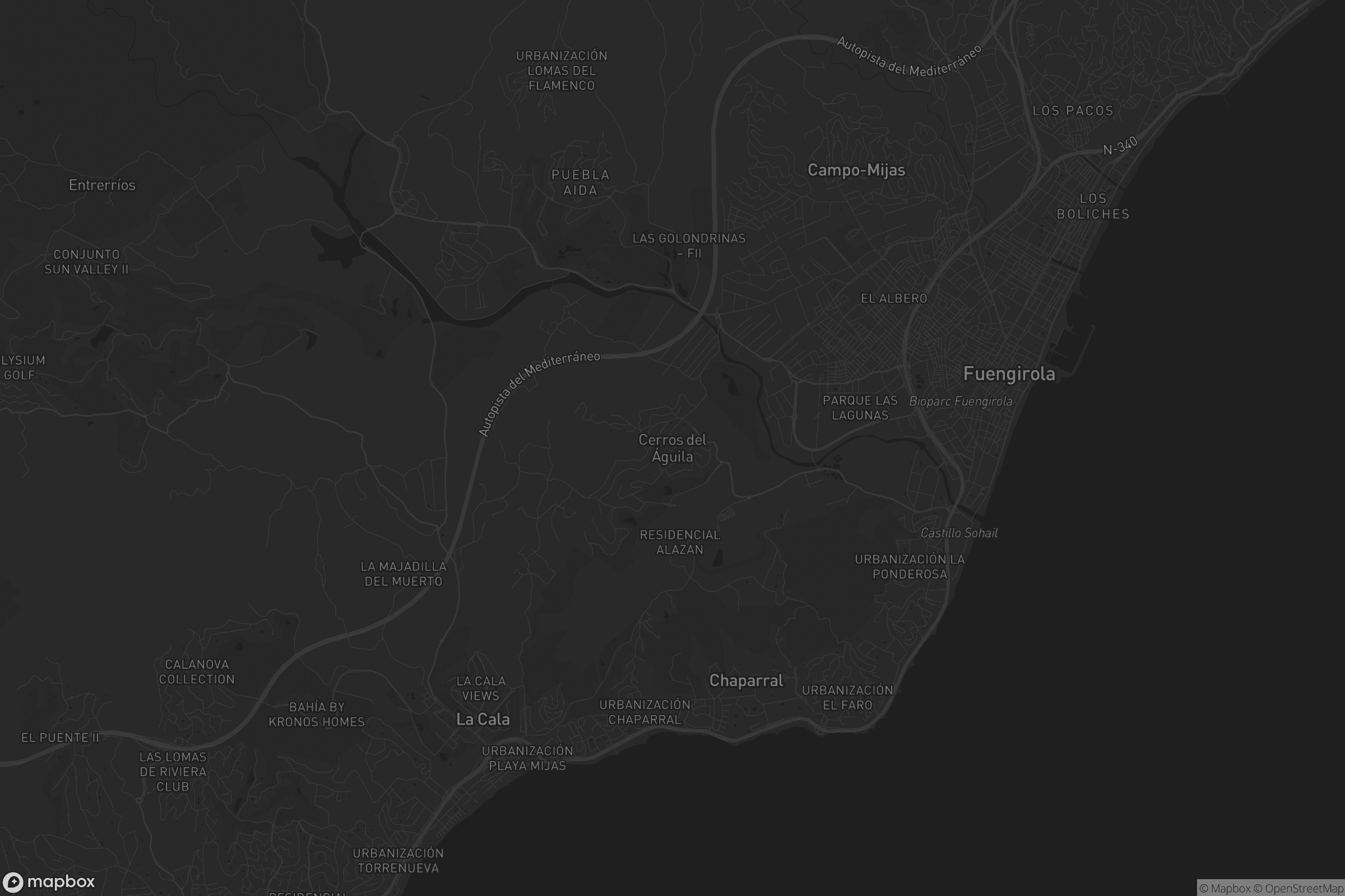 Mapa de Cerros del Águila