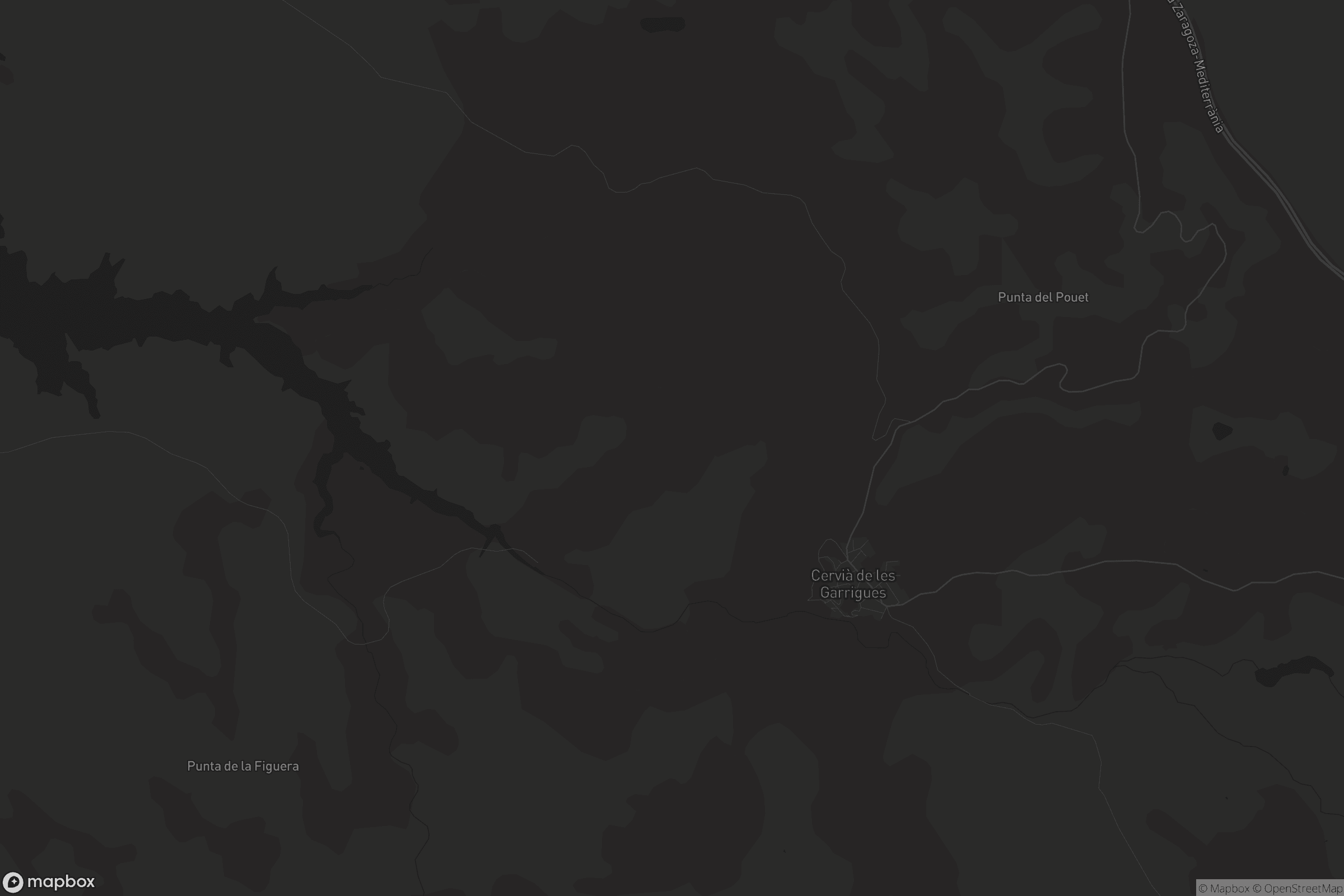 Mapa de Cervià de les Garrigues