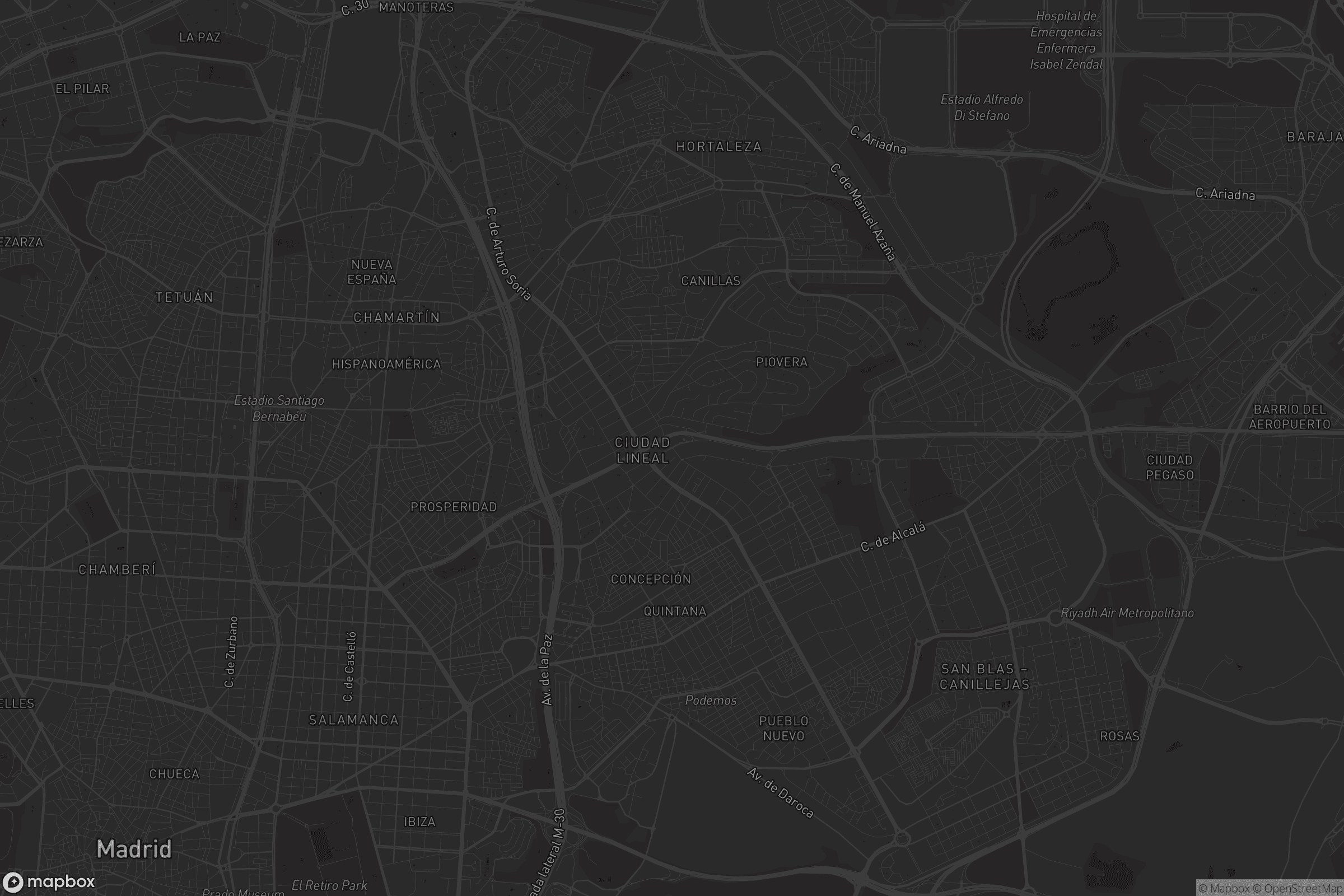 Mapa de Ciudad Lineal