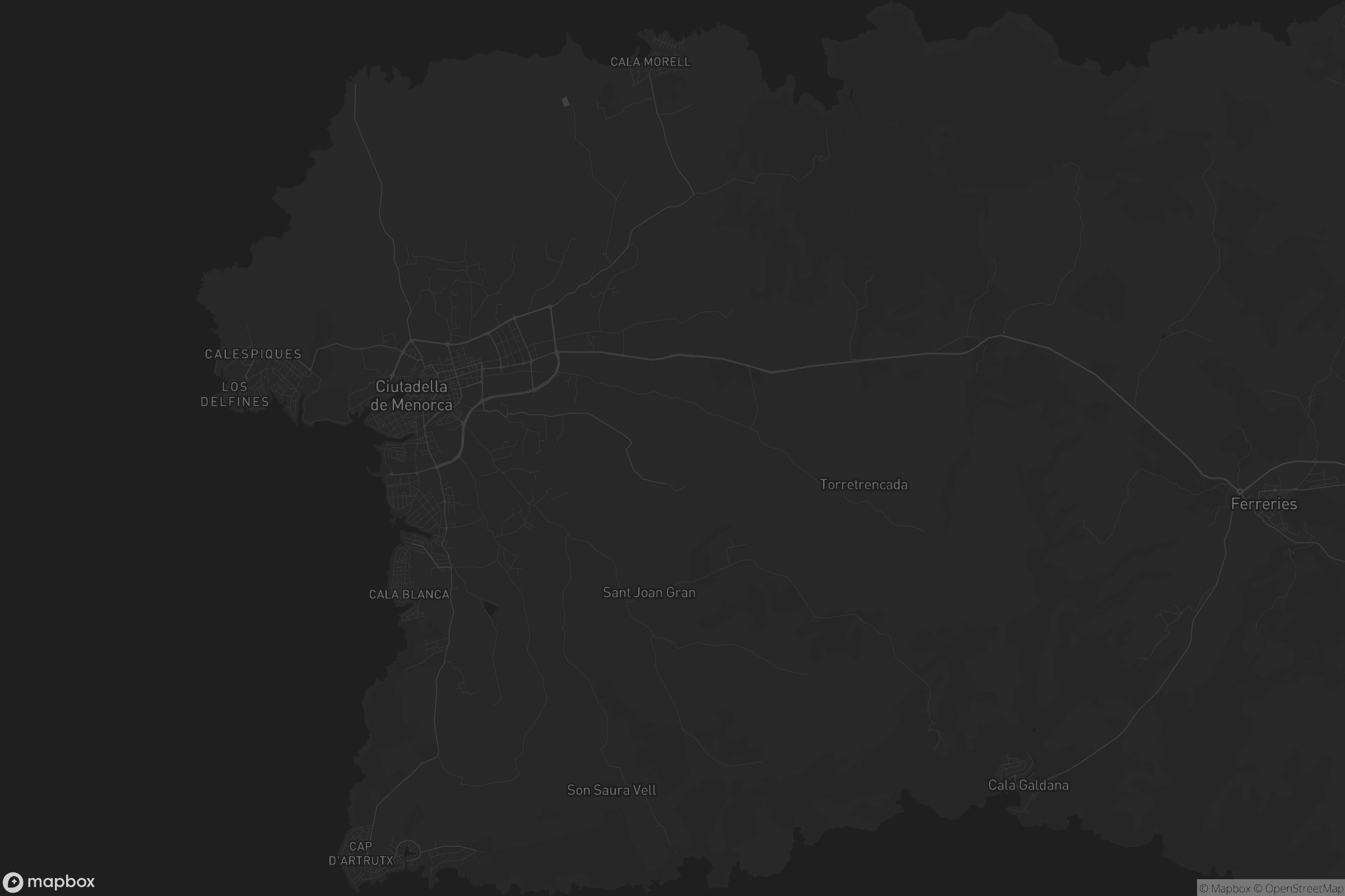 Mapa de Ciutadella de Menorca
