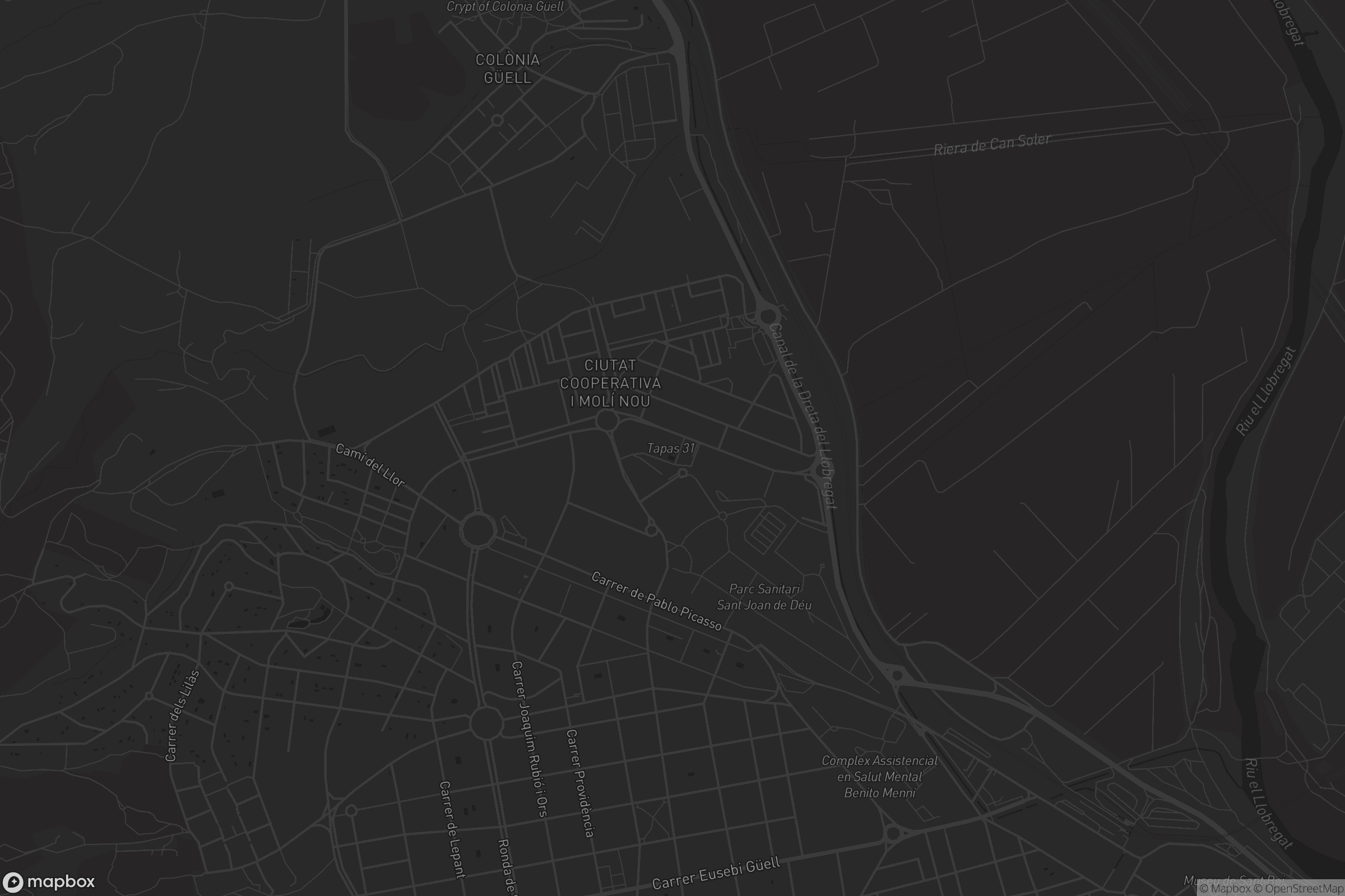 Mapa de Ciutat Cooperativa i Molí Nou