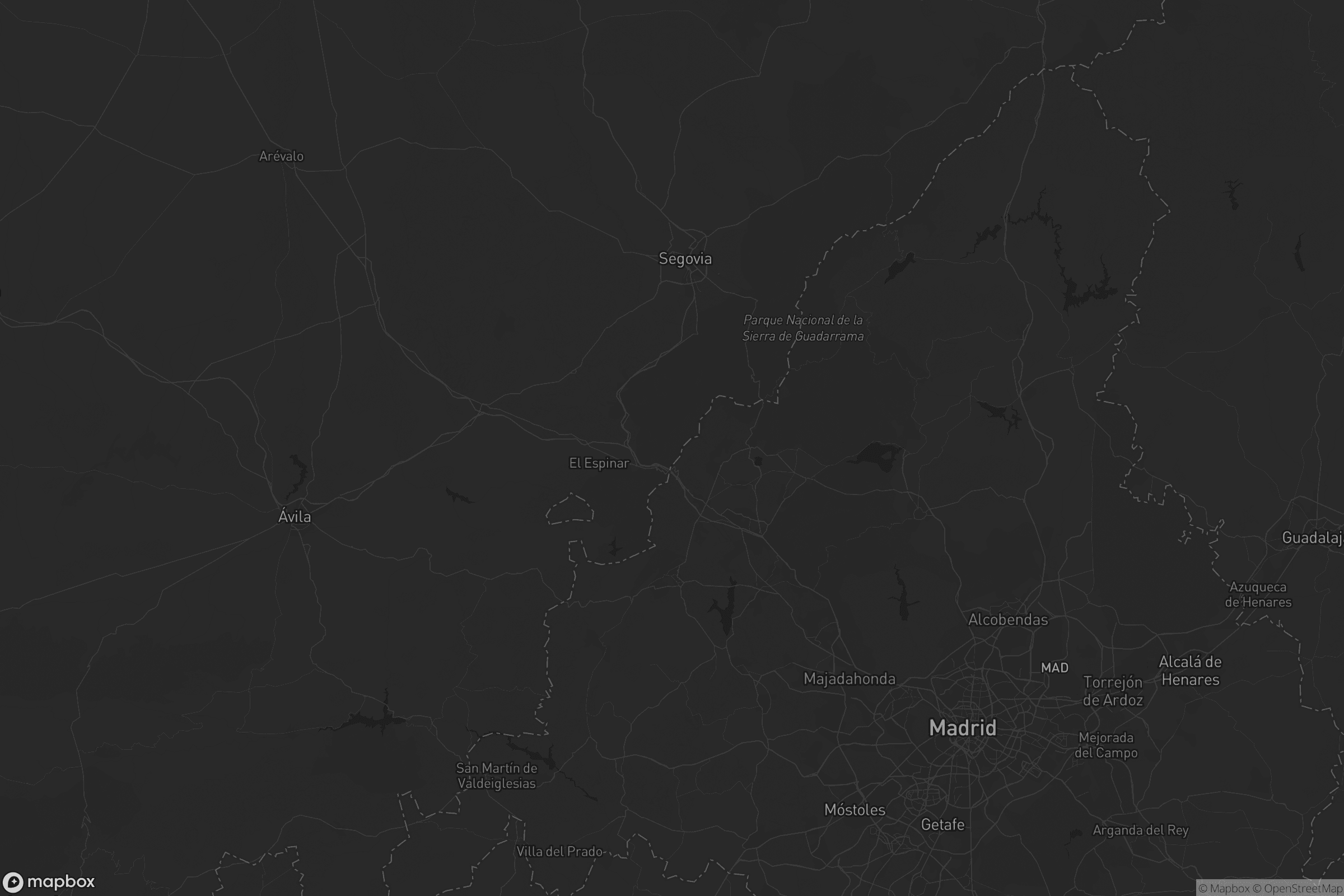 Mapa de Comunidad de Ciudad y Tierra de Segovia