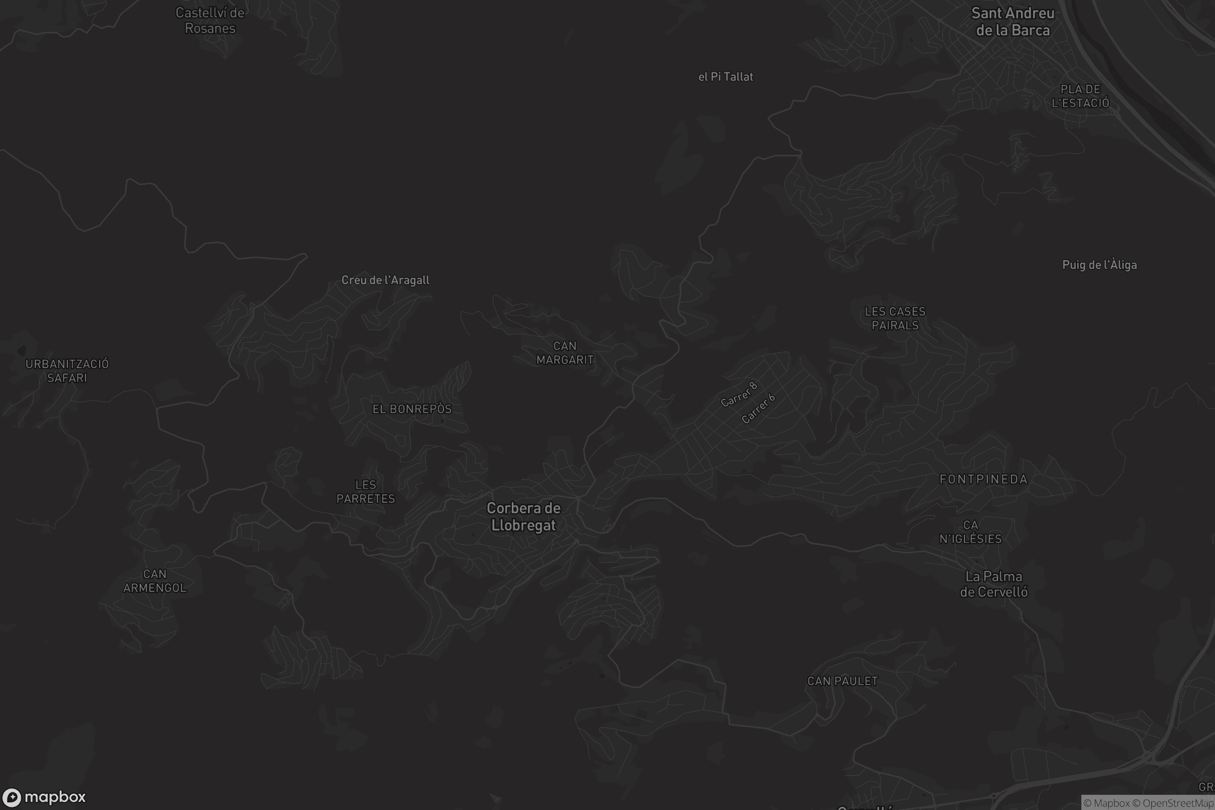 Mapa de Corbera de Llobregat