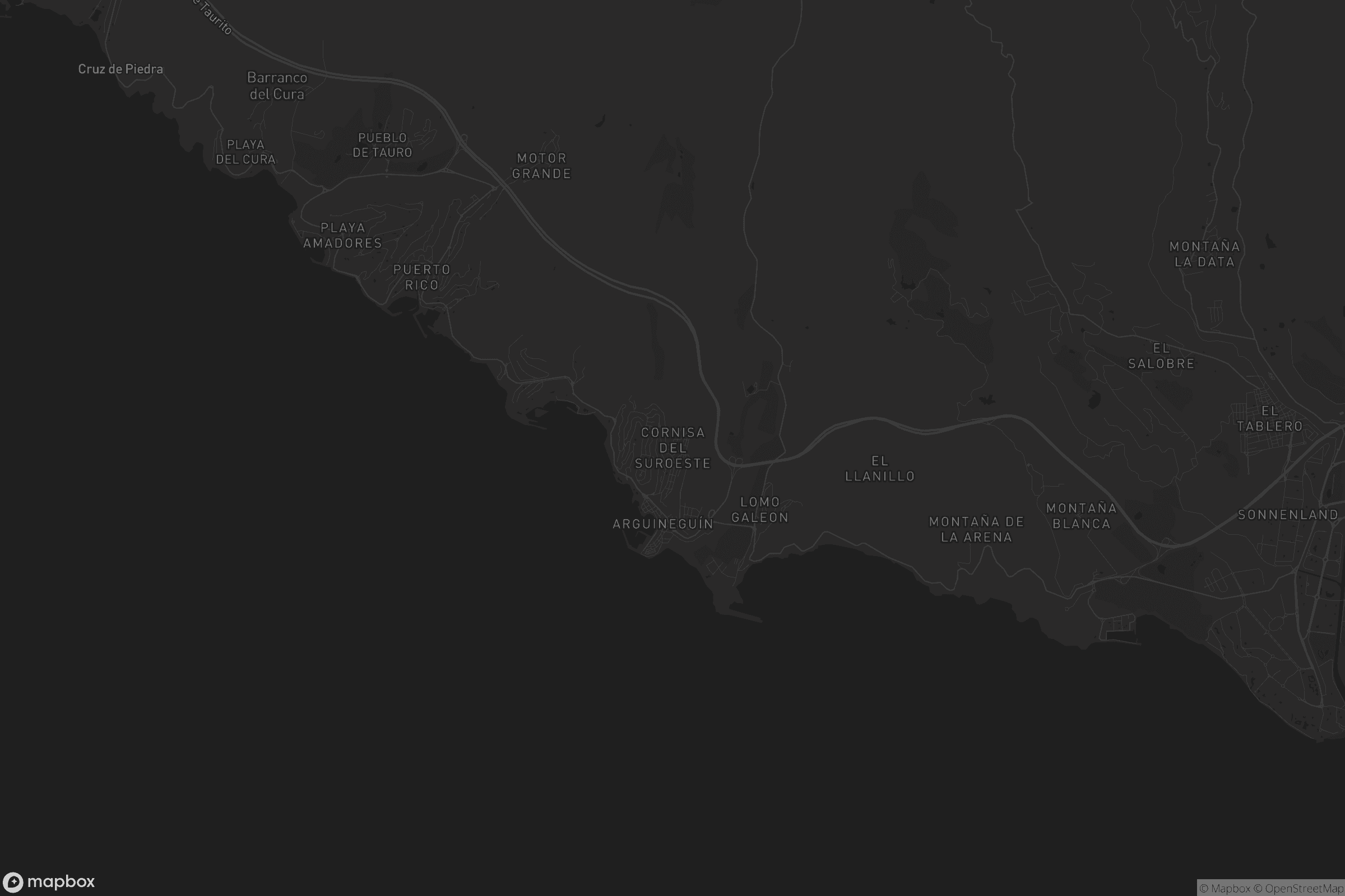 Mapa de Cornisa del Suroeste