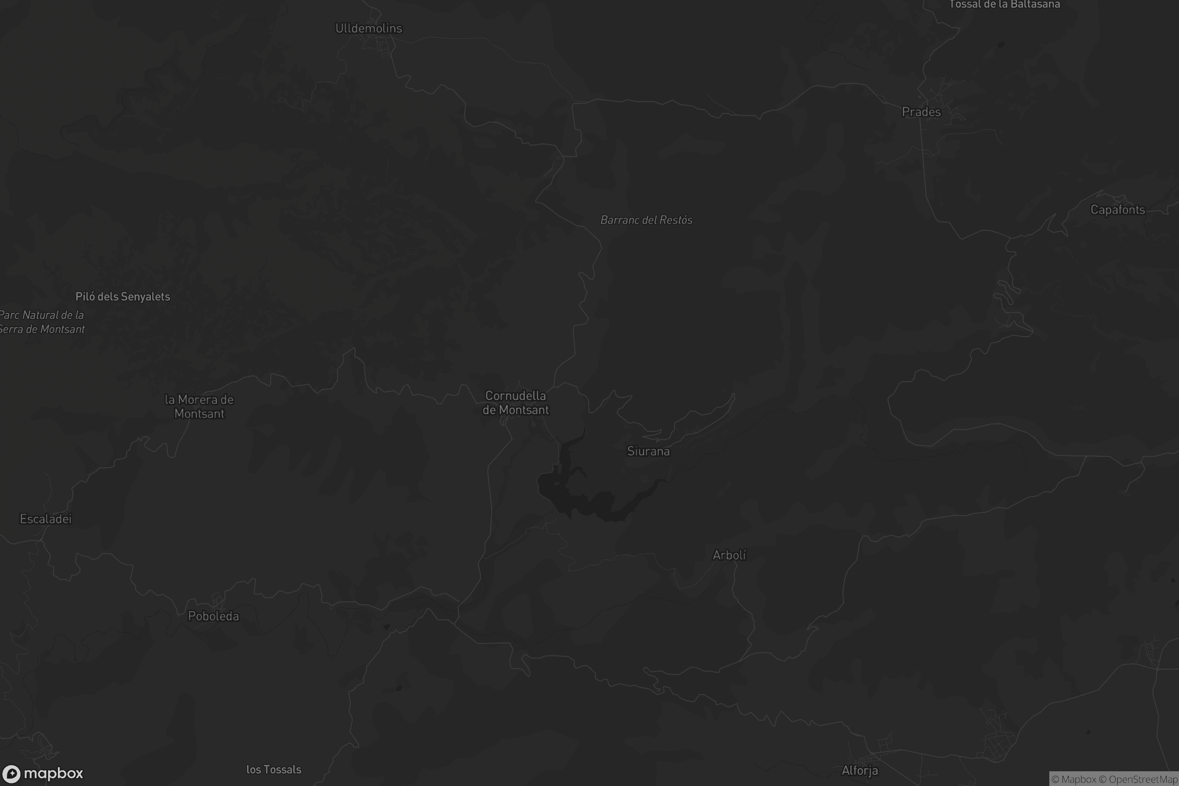 Mapa de Cornudella de Montsant