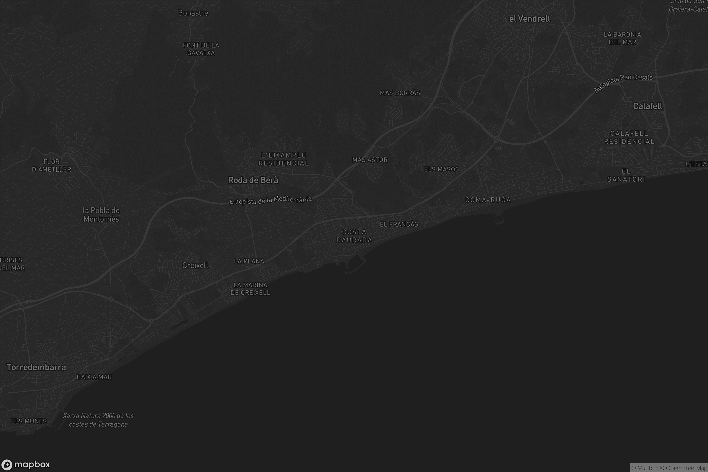 Mapa de Costa Daurada