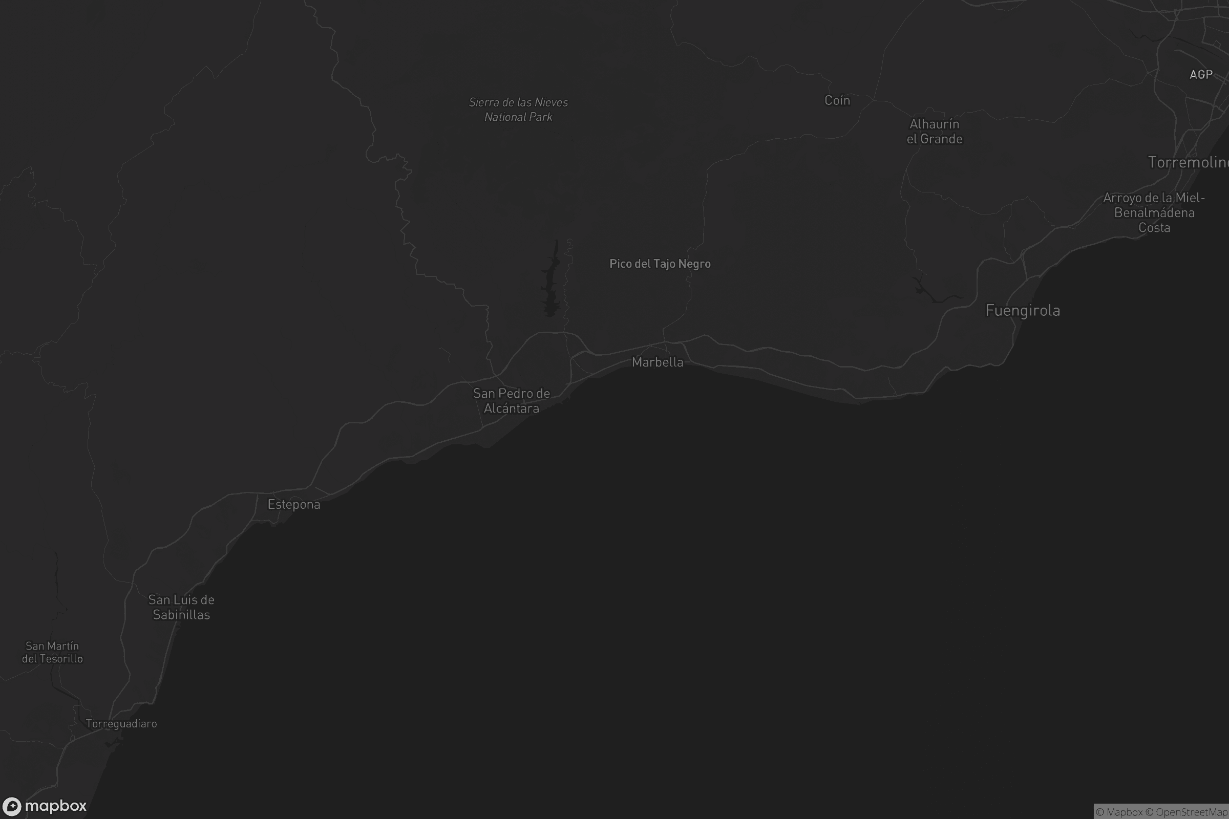 Mapa de Costa del Sol Occidental